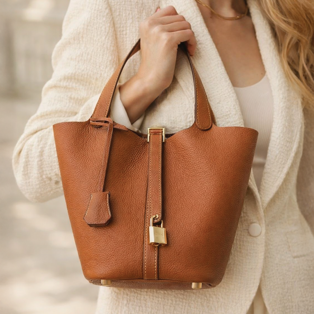 Ann | Kunstlæder Tote Bag – Medium Størrelse Med Struktureret Design