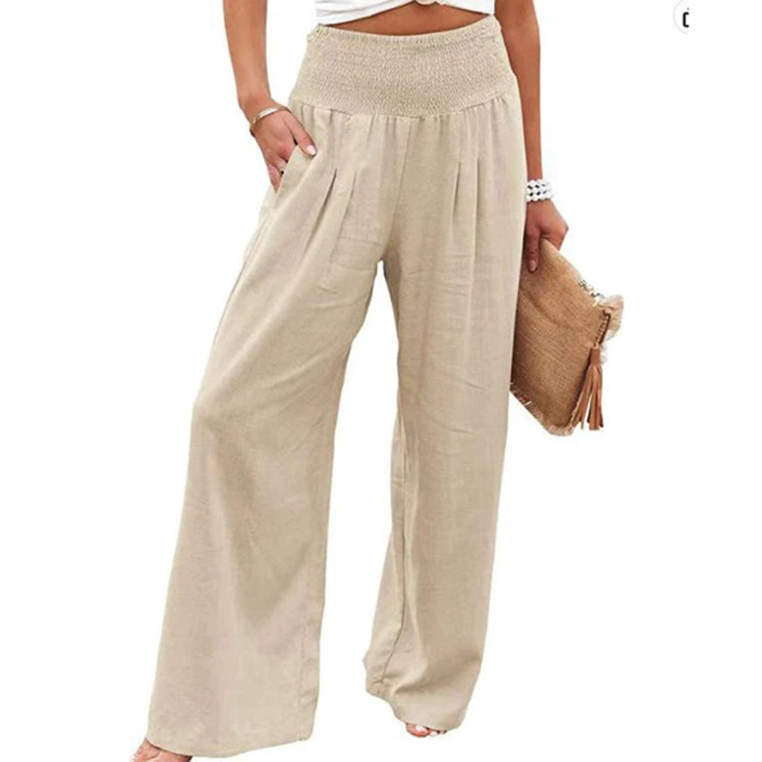 Elastische Linnen Zomerbroek voor Dames