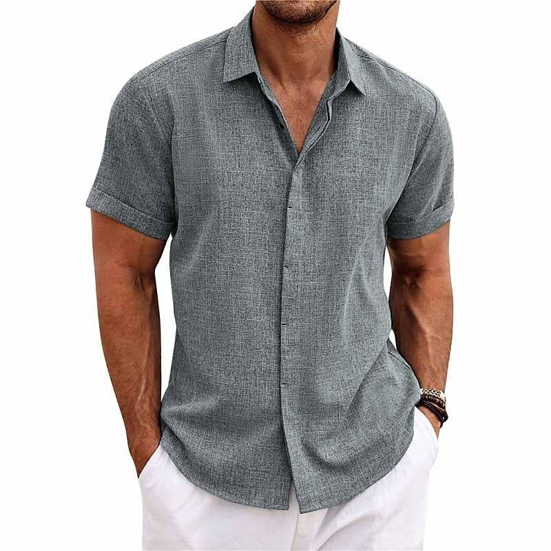 Polo Joshua para Homem – Manga Curta, Fecho de Botões & Ajuste Confortável para Uso Diário