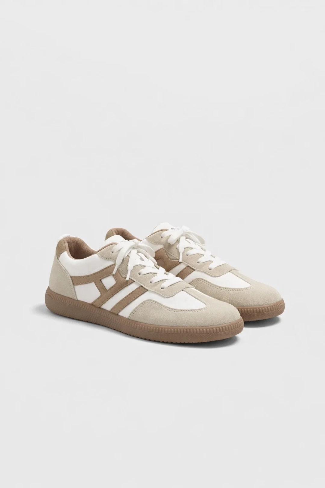 Damensneakers - Retro Stil Snrebånd Gummisål Tofarvet | Casual