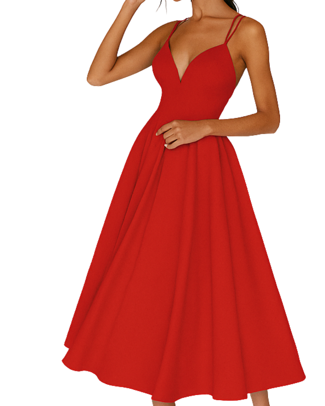Women’s Wedding Guest Strappy Midi Dress