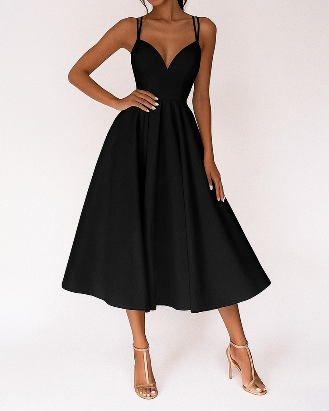 Women’s Wedding Guest Strappy Midi Dress