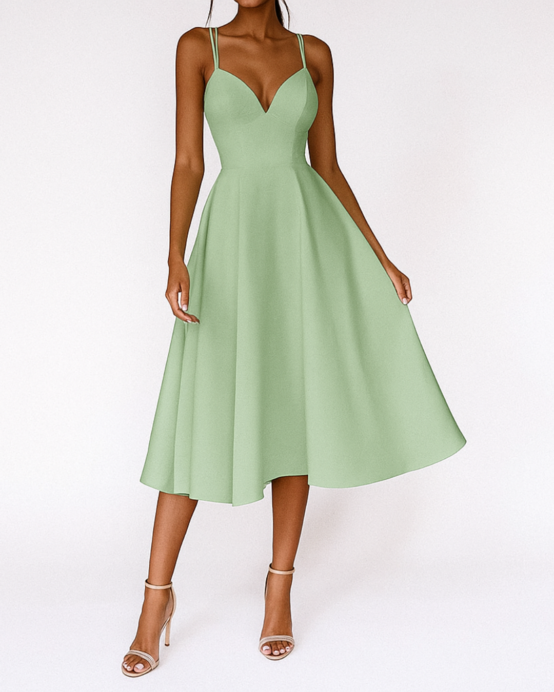 Women’s Wedding Guest Strappy Midi Dress
