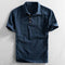 Herre Poloshirt i Hør med Korte Ærmer