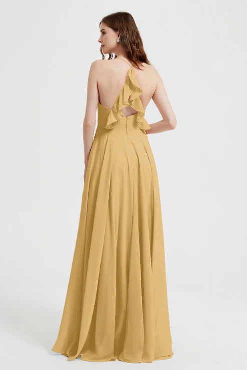 Elegáns chiffon estélyi ruha