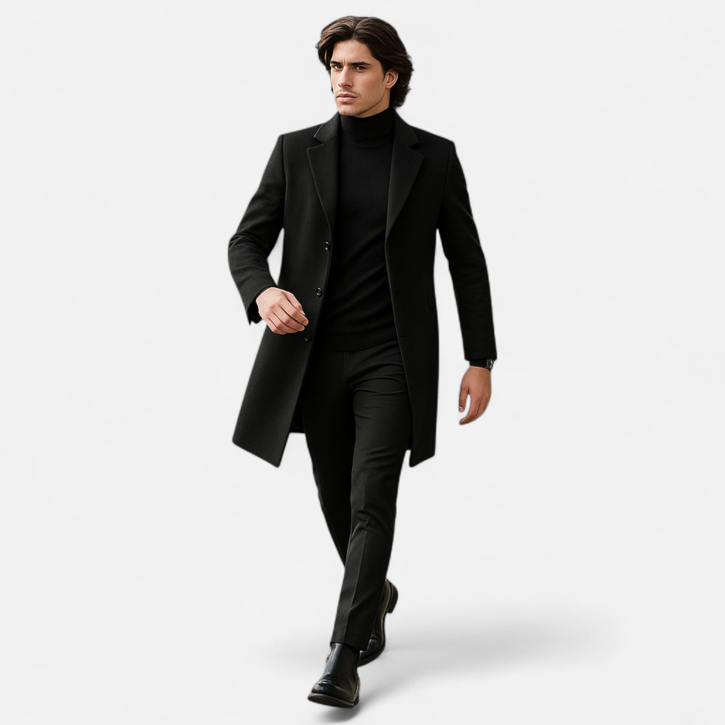 Eliaro Moda – Abrigo trench para hombre – otoño e invierno – estilo casual de negocios