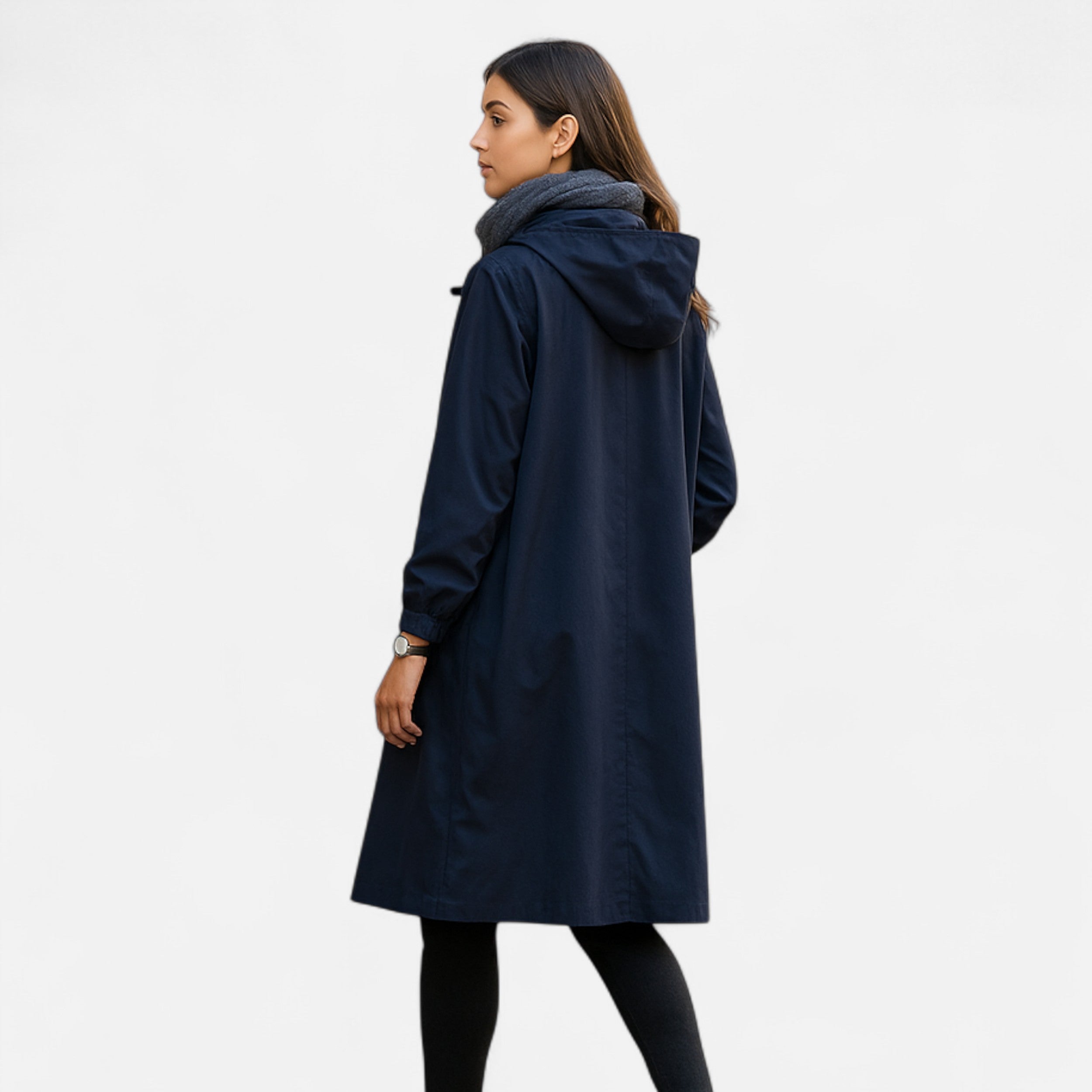 Αδιάβροχο διαχρονικό trench coat με κουκούλα για γυναίκες