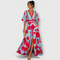 Vestido elegante ajustado con estampado floral