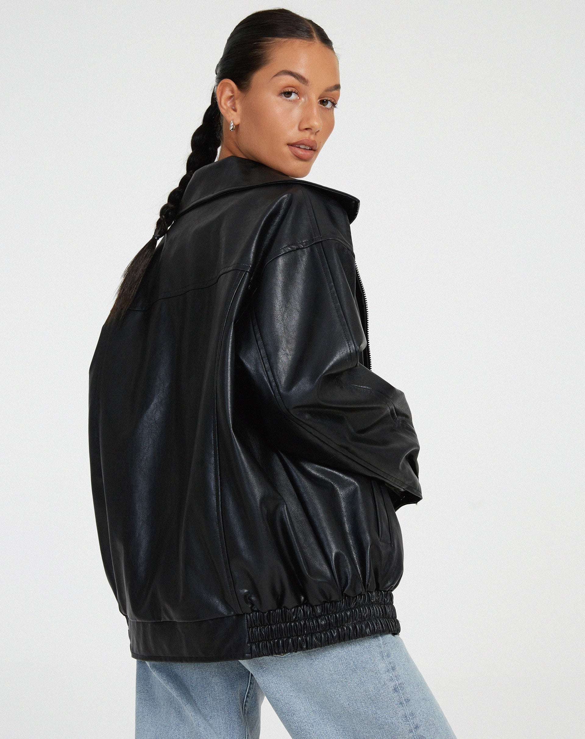 Oversized Leren Jasje voor Dames