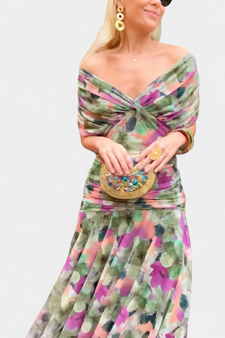 Kvinders Bryllupsgæst Elegant Off-Shoulder Aftenkjole
