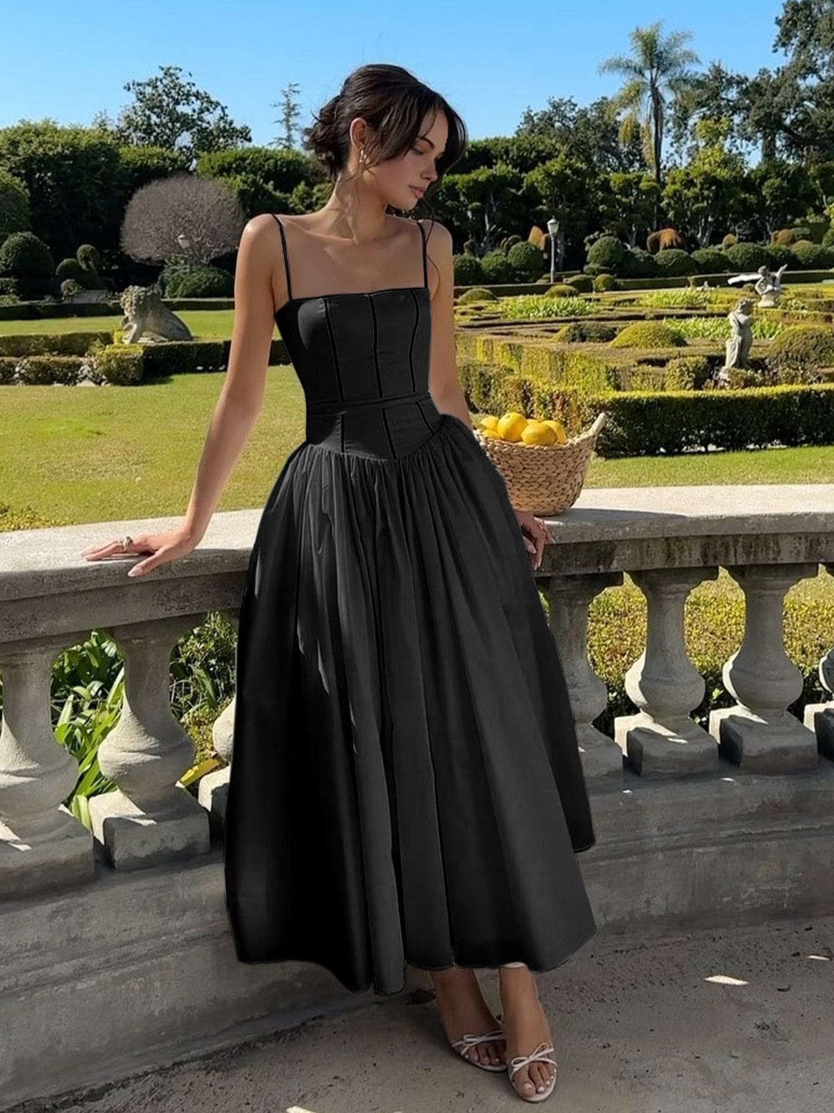 Women’s Wedding Guest Elegant Corset Midi Dress