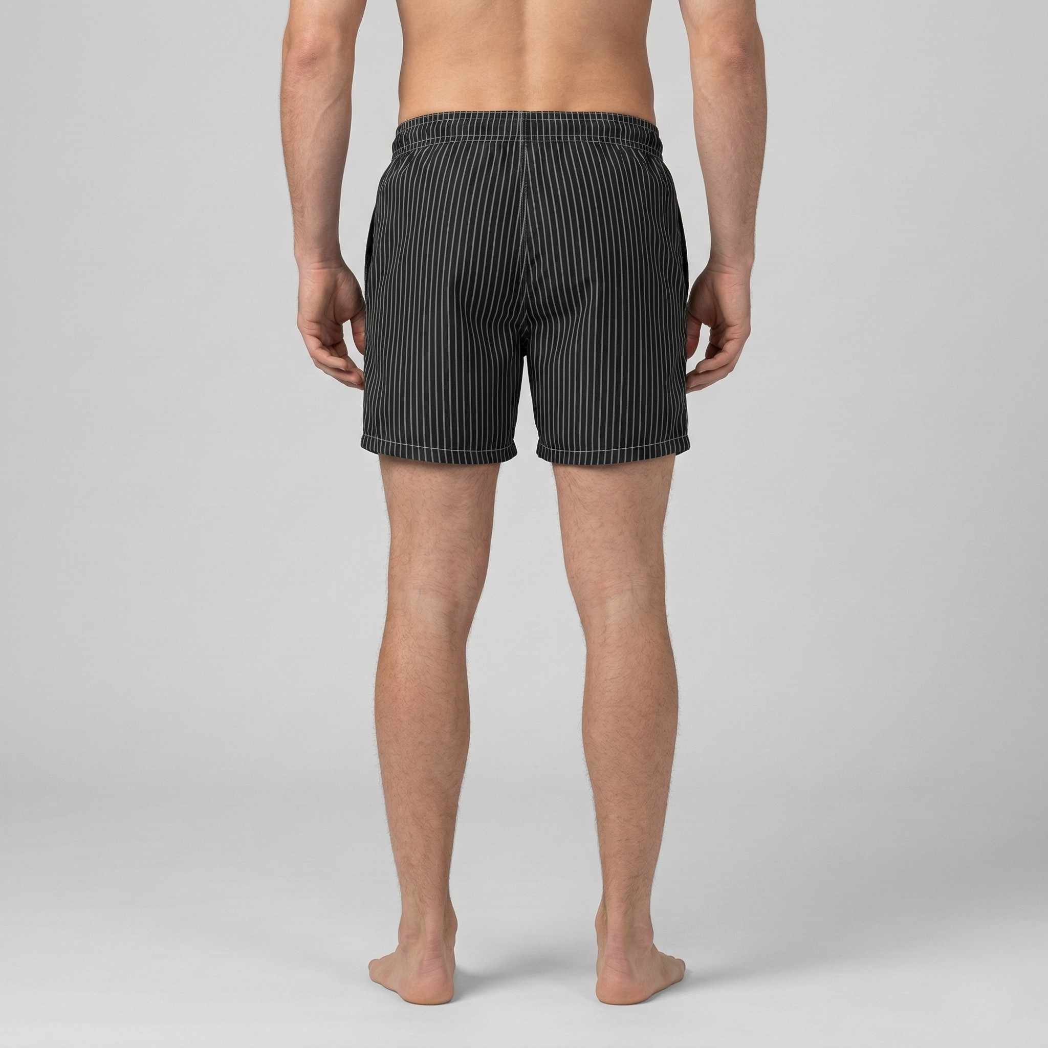 Pánské pruhované plavky rychleschnoucí plážové šortky s elastickým pasem