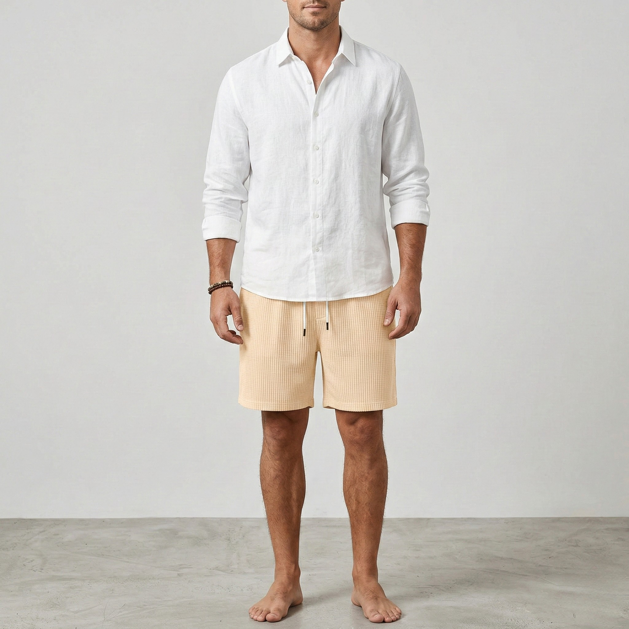 Herre shorts med elastik og snøre – Sommer shorts med løs pasform