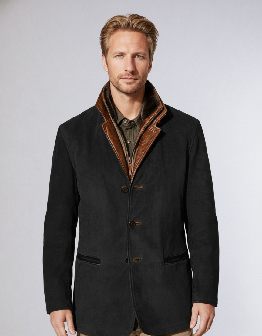 Chaqueta Bellivaro para hombre en mezcla de lana para otoño e invierno