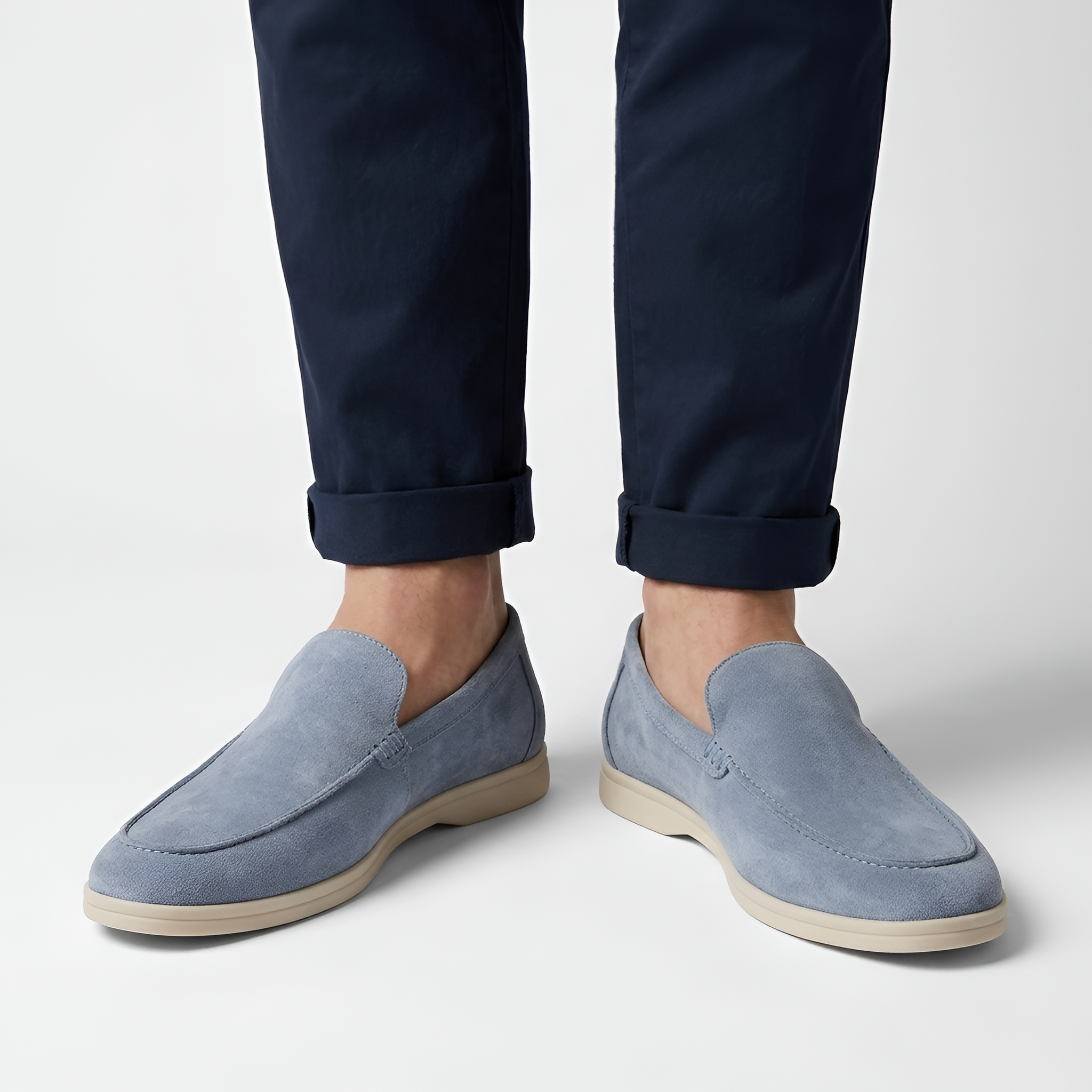 Veroux Mode | Mocasines de ante para hombre – Elegancia Old Money, Sofisticación atemporal en calzado