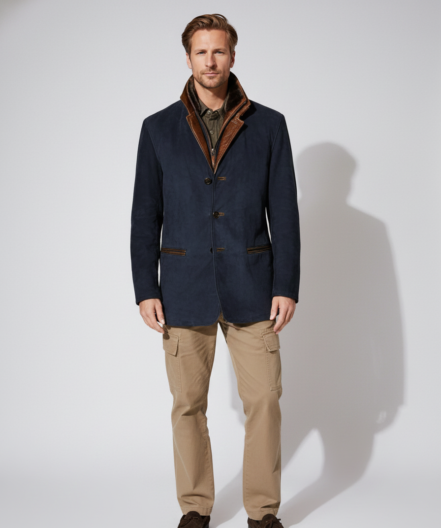 Chaqueta Bellivaro para hombre en mezcla de lana para otoño e invierno