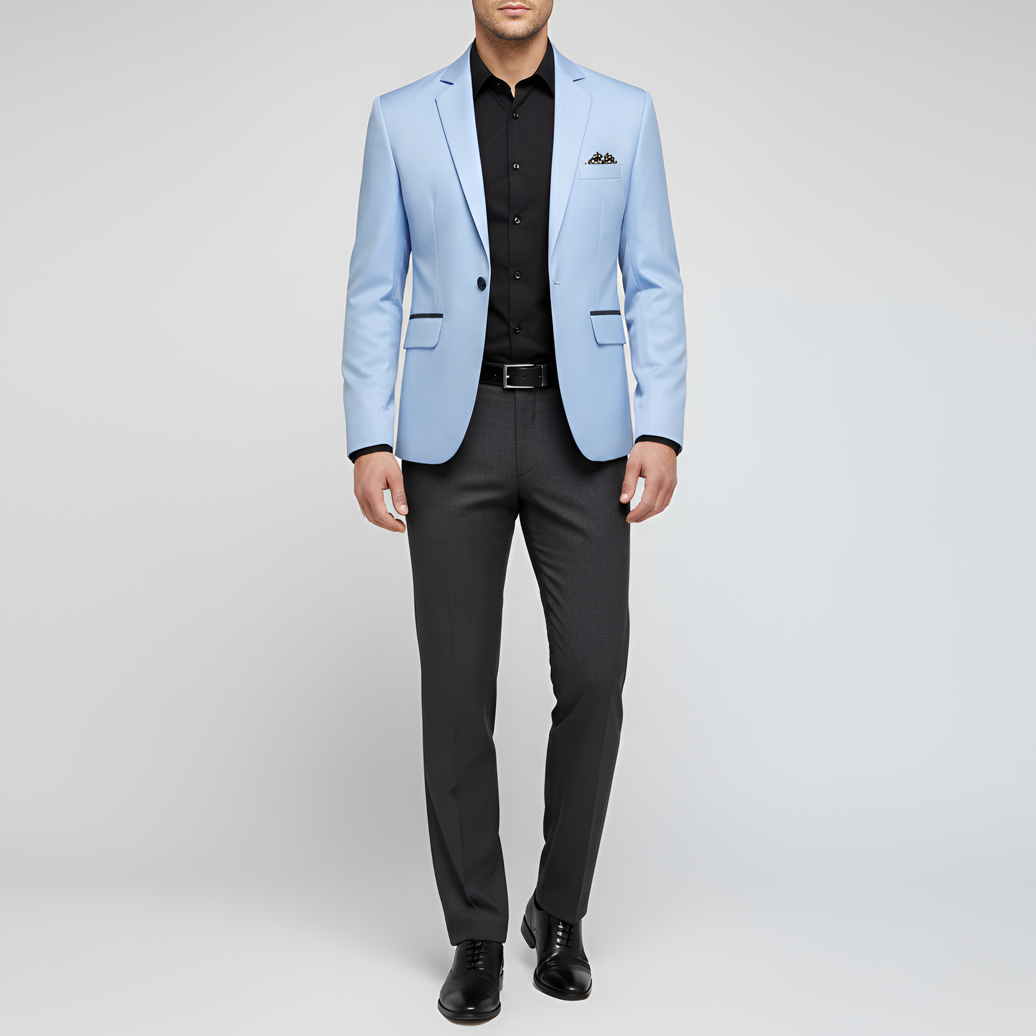 Bellivaro férfi blézer hajtókával és gombos záródással formális és alkalmi használatra