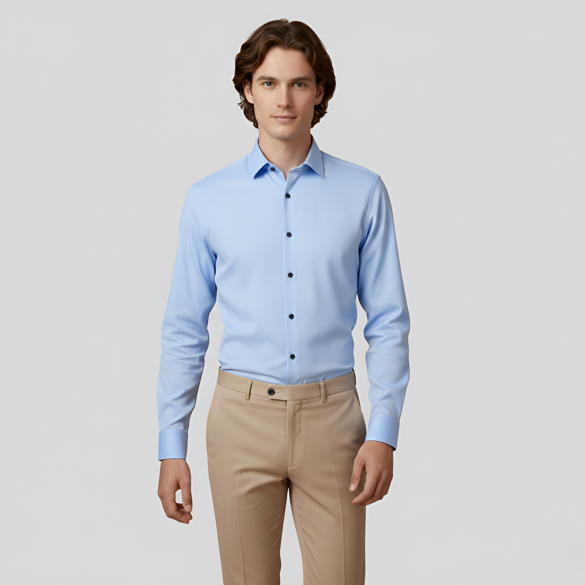 Koszula męska Bellivaro z bawełny z długimi rękawami i klasycznym krojem