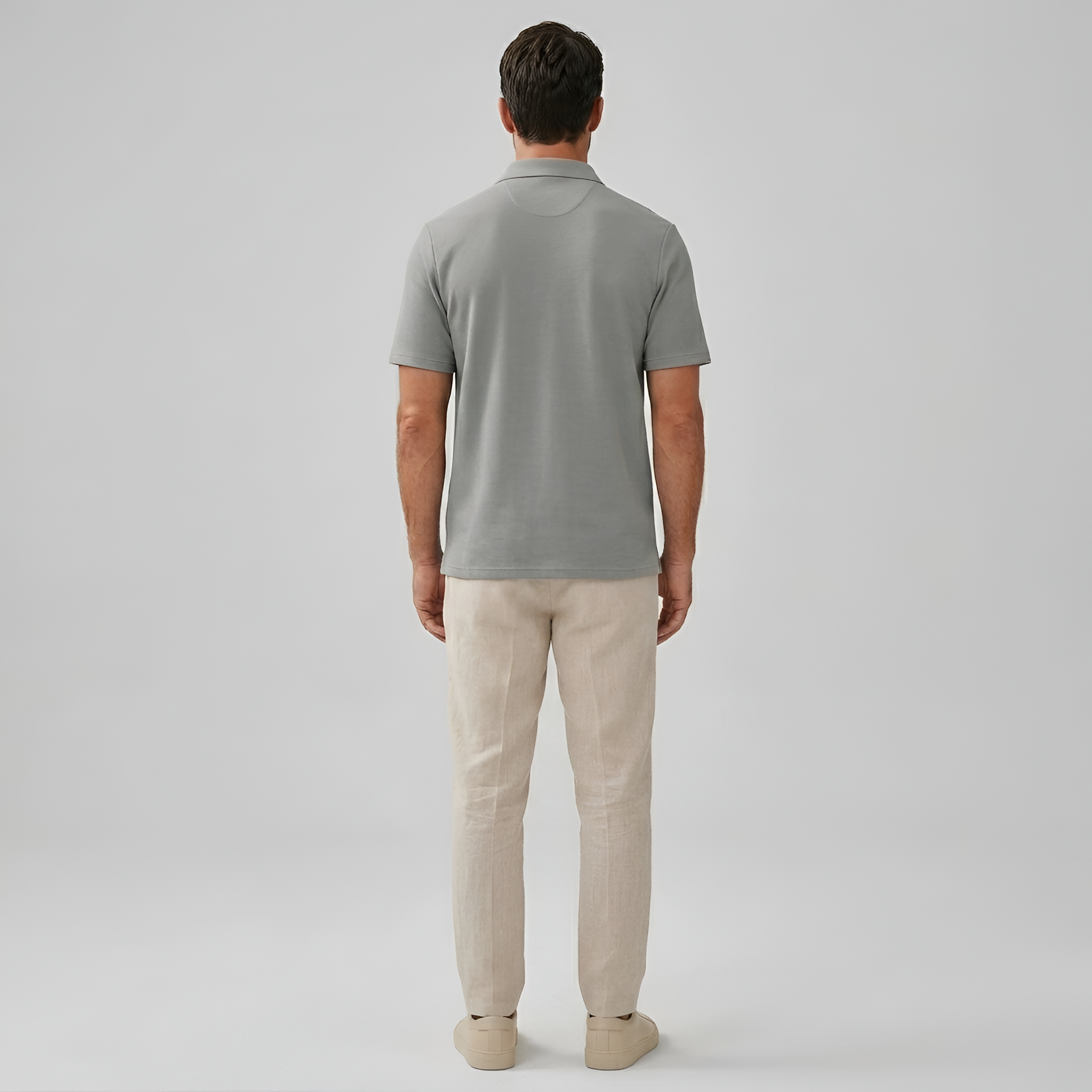 Camisa de hombre de manga corta en algodón con botones y bolsillo en el pecho, ajuste relajado