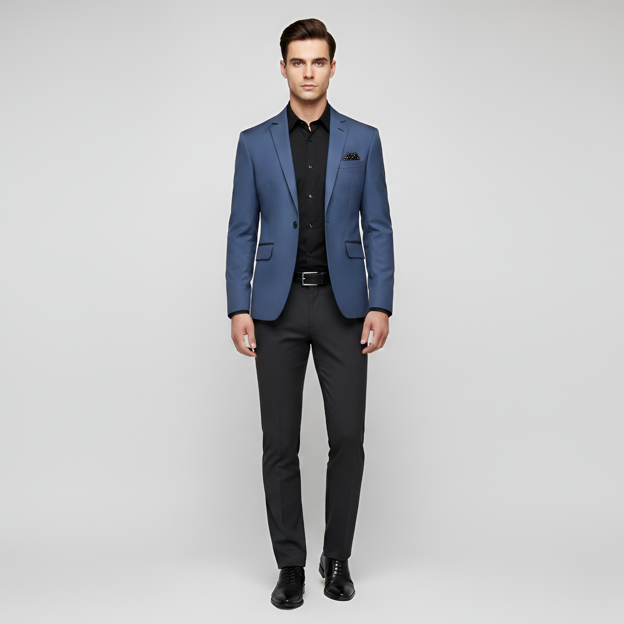 Bellivaro férfi blézer hajtókával és gombos záródással formális és alkalmi használatra