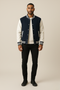 Chaqueta bomber varsity para hombre Bellivaro con botones a presión y corte clásico