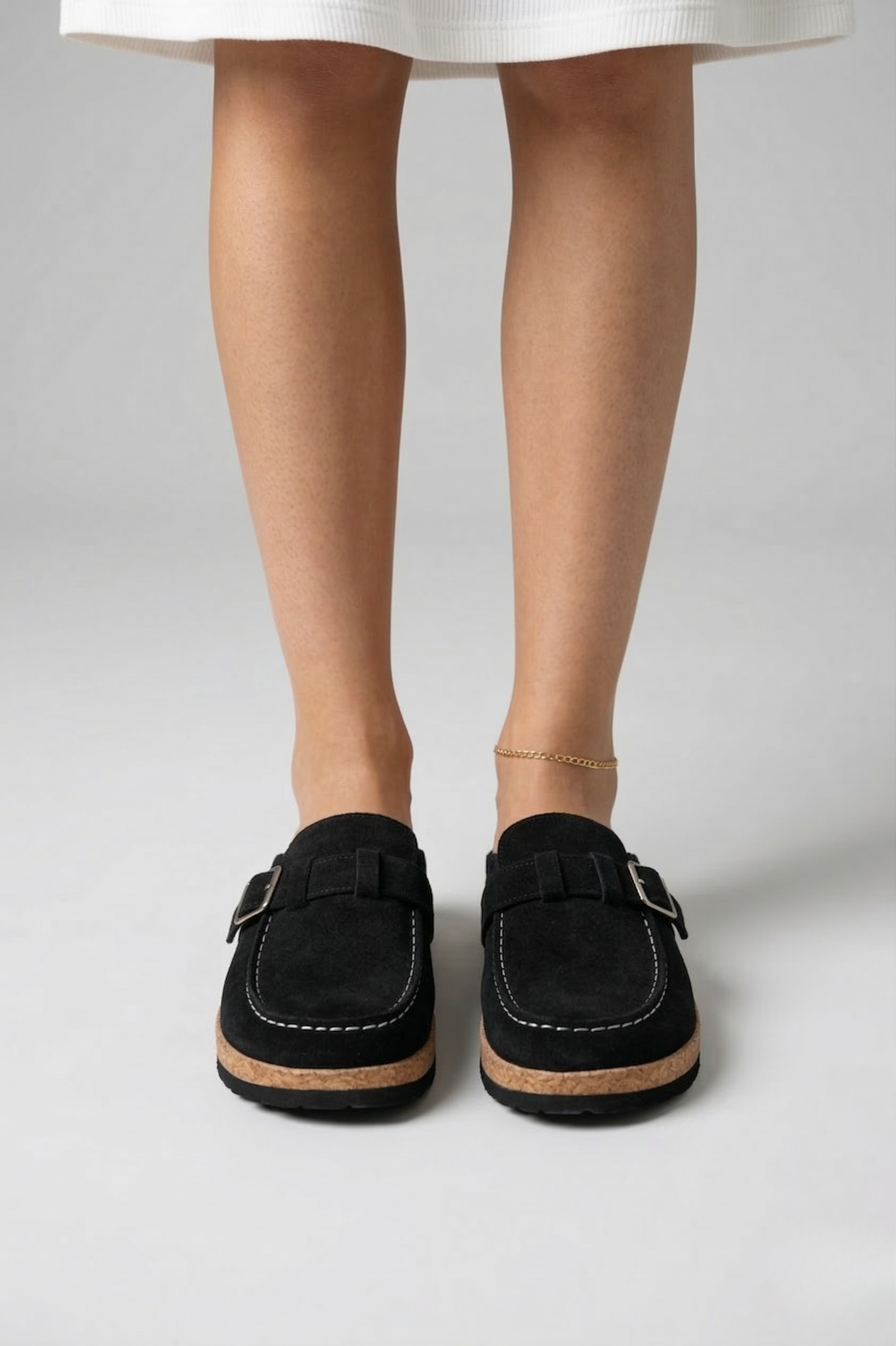 Dame Slip-On Loafers med Spænde Komfort Sko Casual Mule Loafers til Hverdag