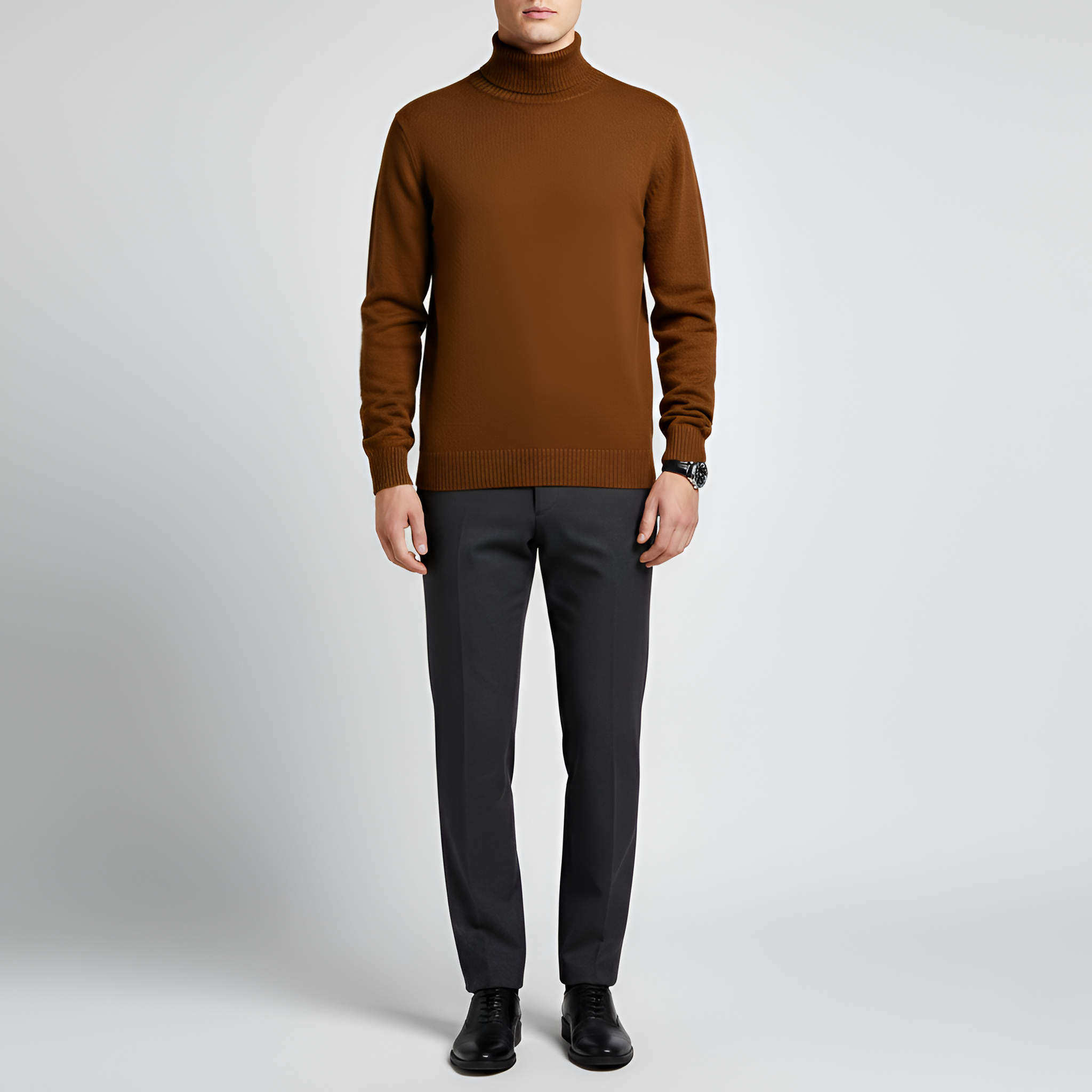 Bellivaro ανδρικό πουλόβερ με ριγέ λαιμόκοψη σε κλασική εφαρμογή