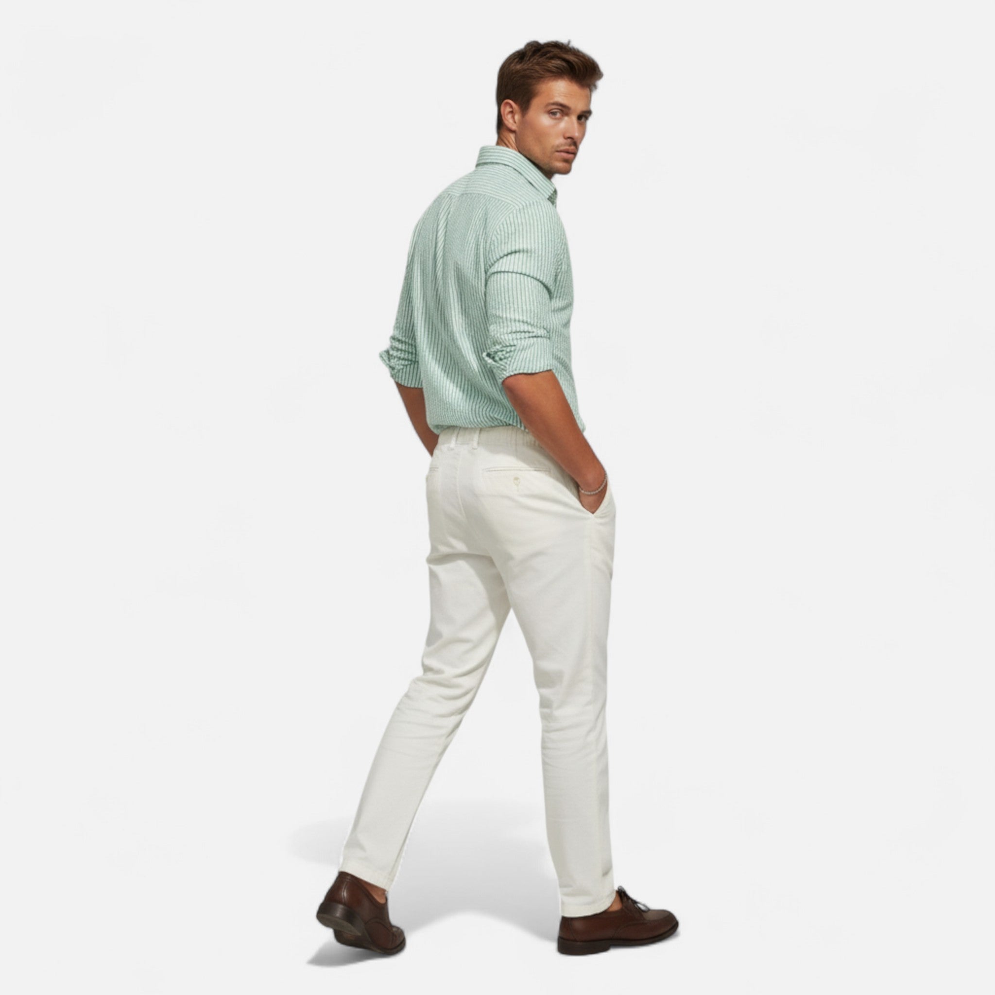 Veroux Mode | Chemise d'affaires ajustée pour homme Herre's