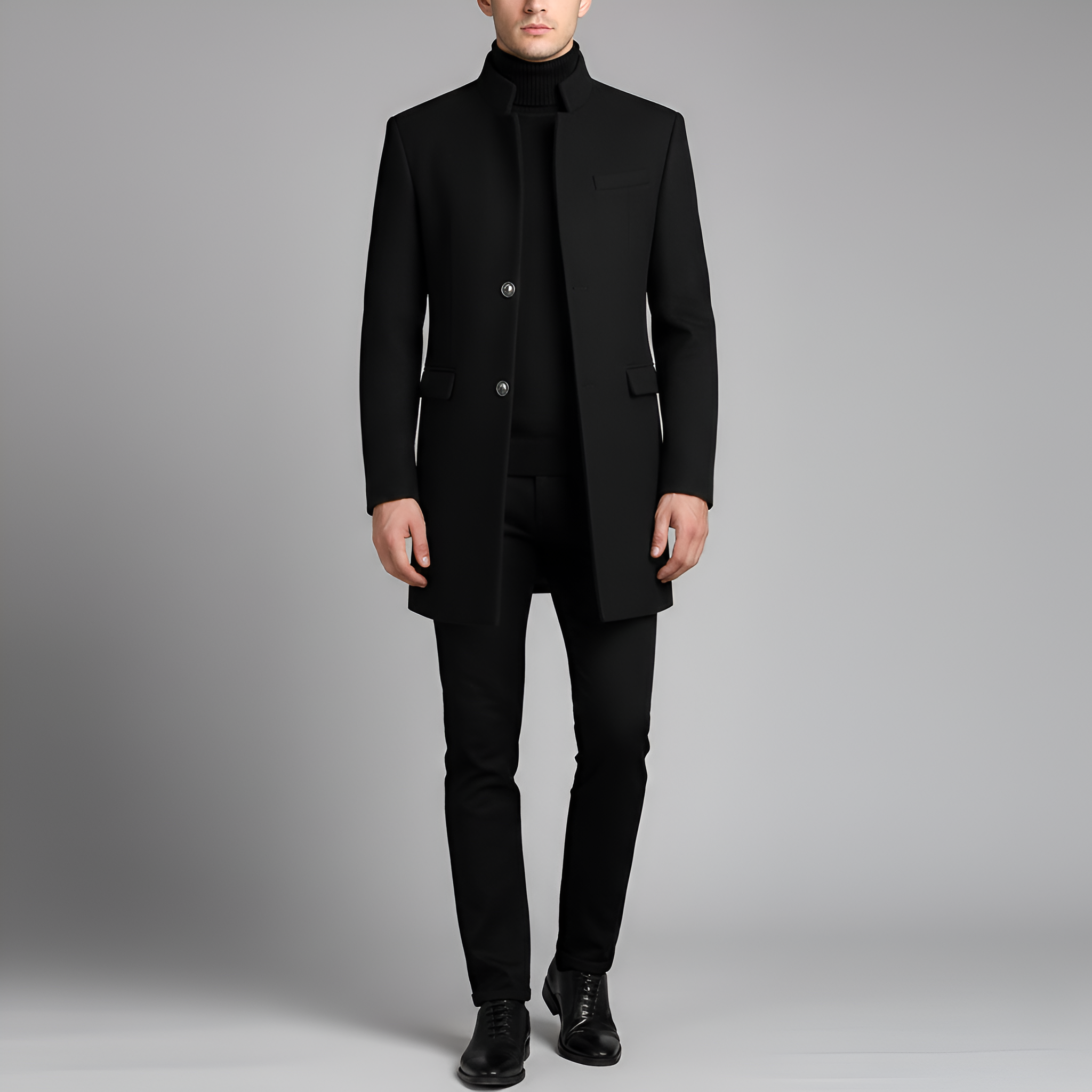 Bellivaro ανδρικό μάλλινο παλτό κλασικό μακρύ μοντέλο