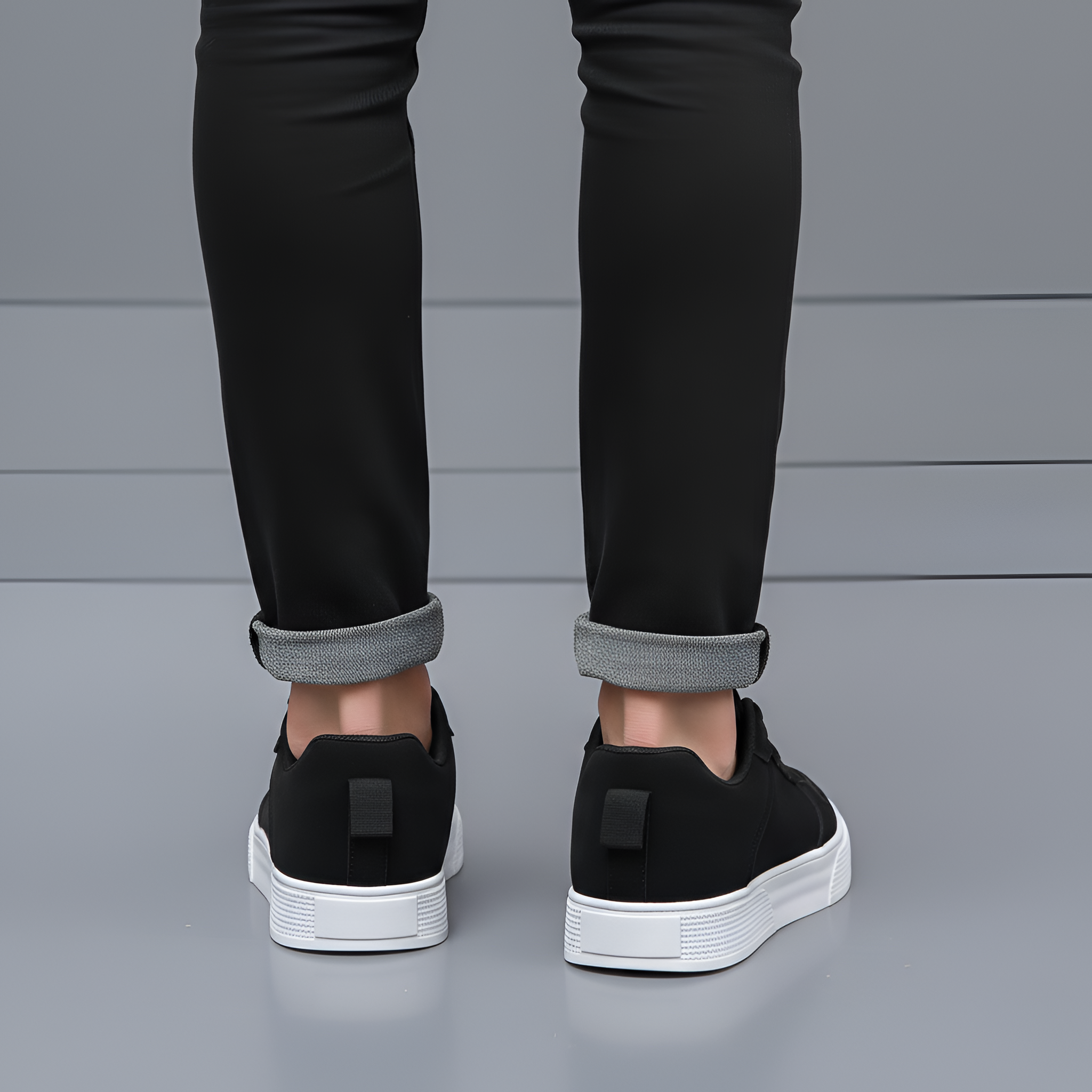 Zapatillas casuales Bellivaro para hombre con cordones y suela gruesa