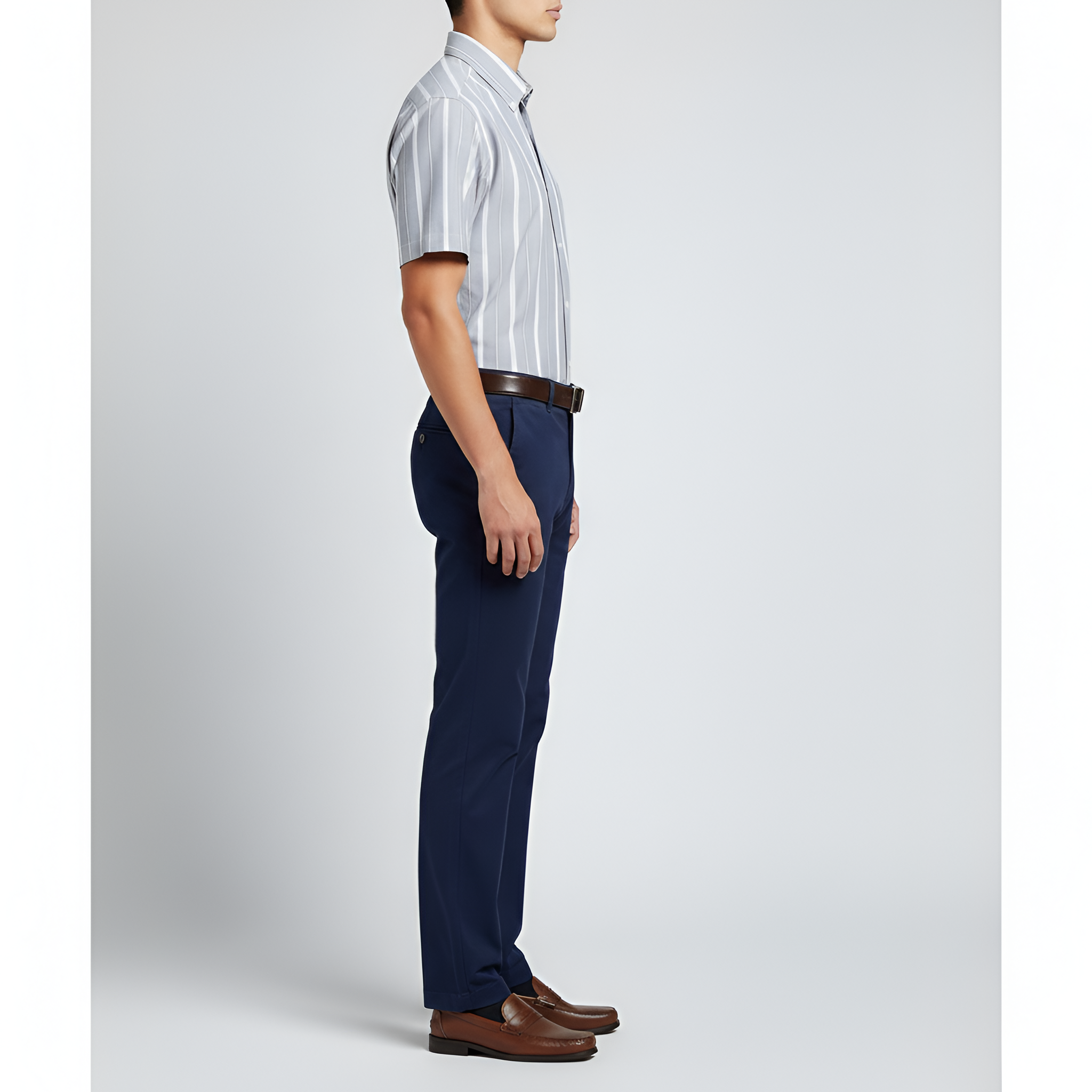 Chemise homme Bellivaro à manches courtes en coton avec fermeture à boutons et col classique