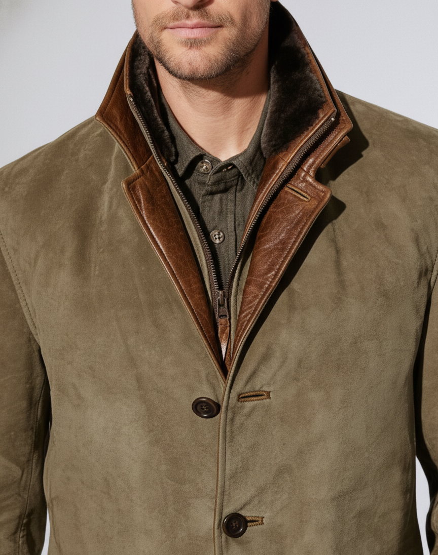 Chaqueta Bellivaro para hombre en mezcla de lana para otoño e invierno