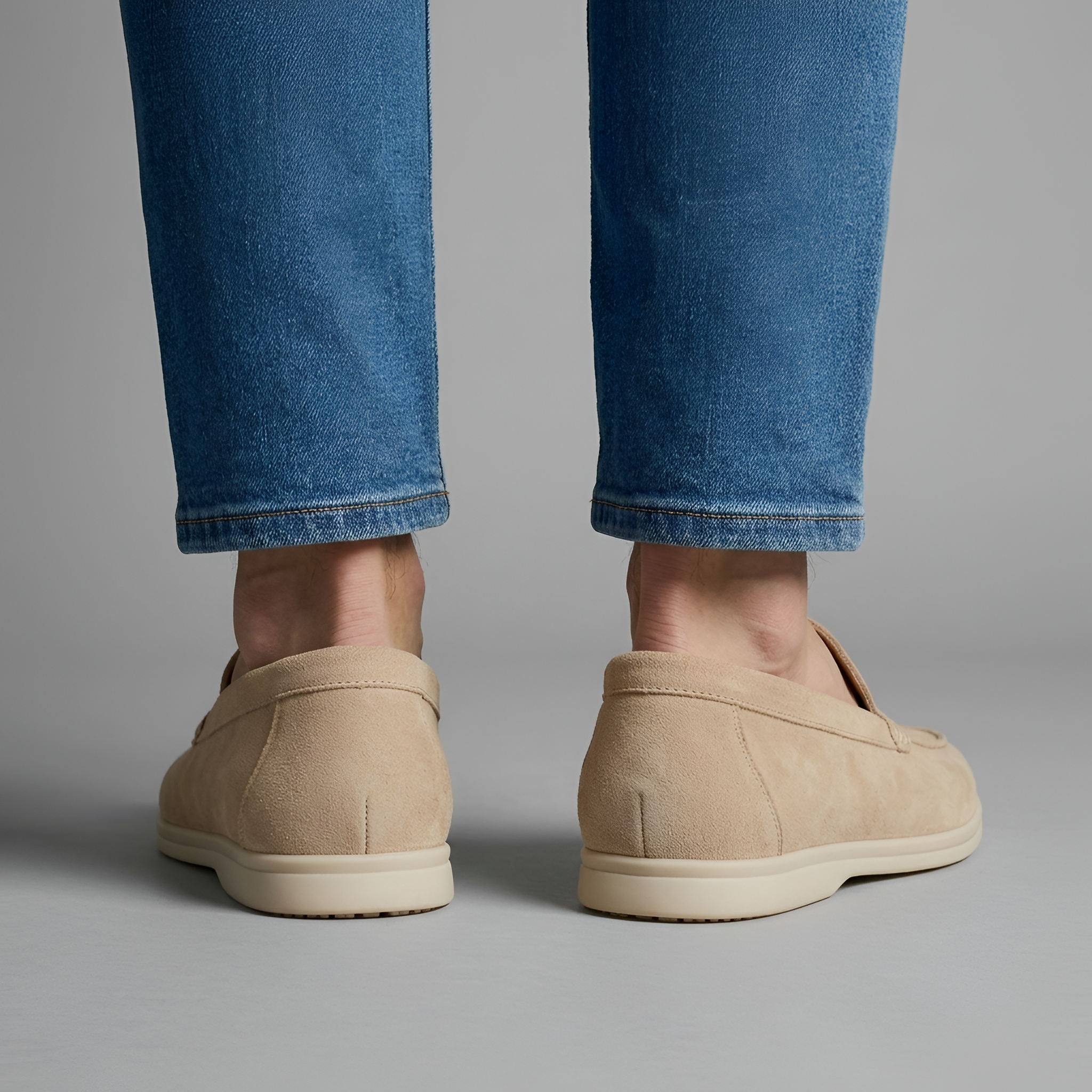 Veroux Mode | Mocasines de ante para hombre – Elegancia Old Money, Sofisticación atemporal en calzado