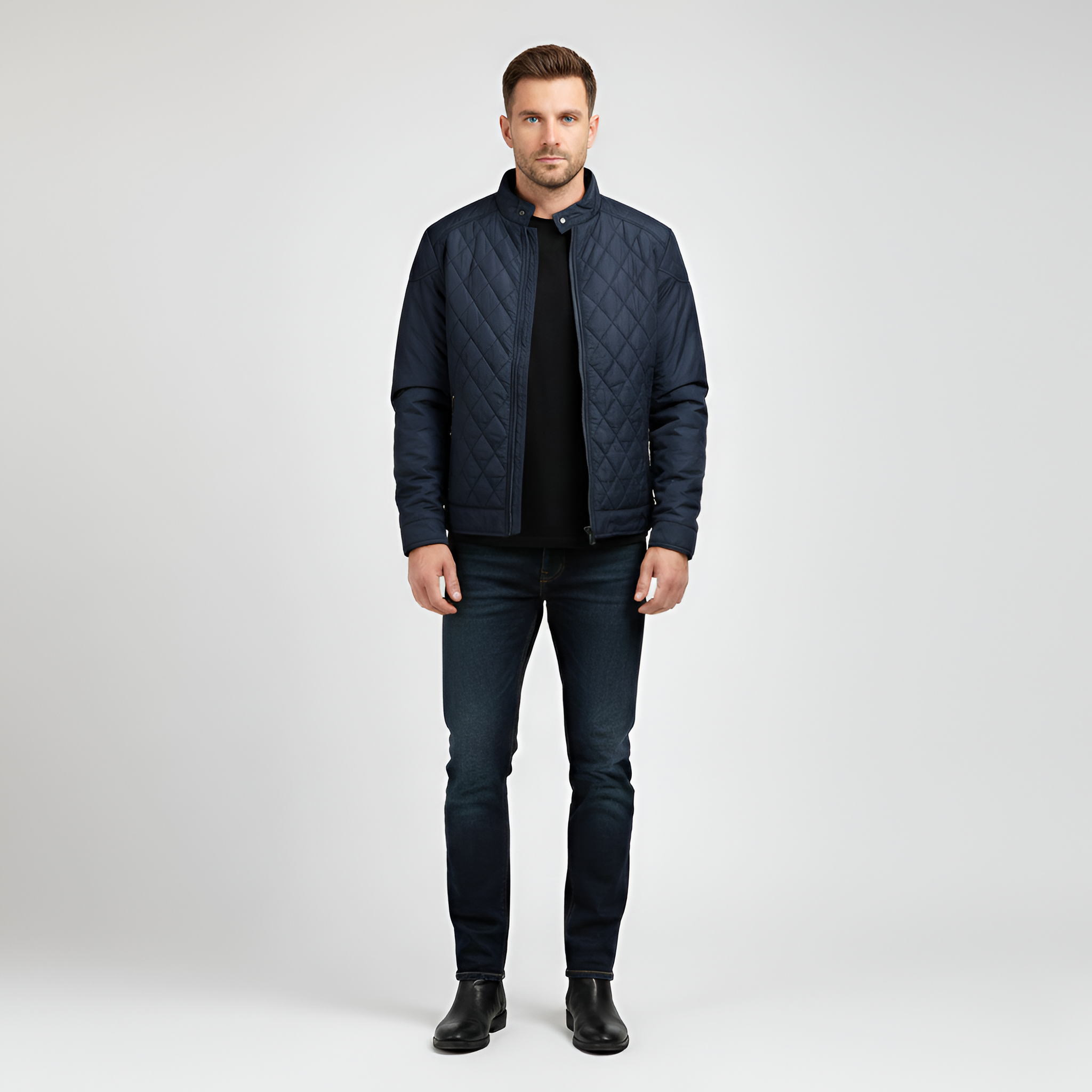 Chaqueta acolchada para hombre Bellivaro, chaqueta de entretiempo ligera con cremallera