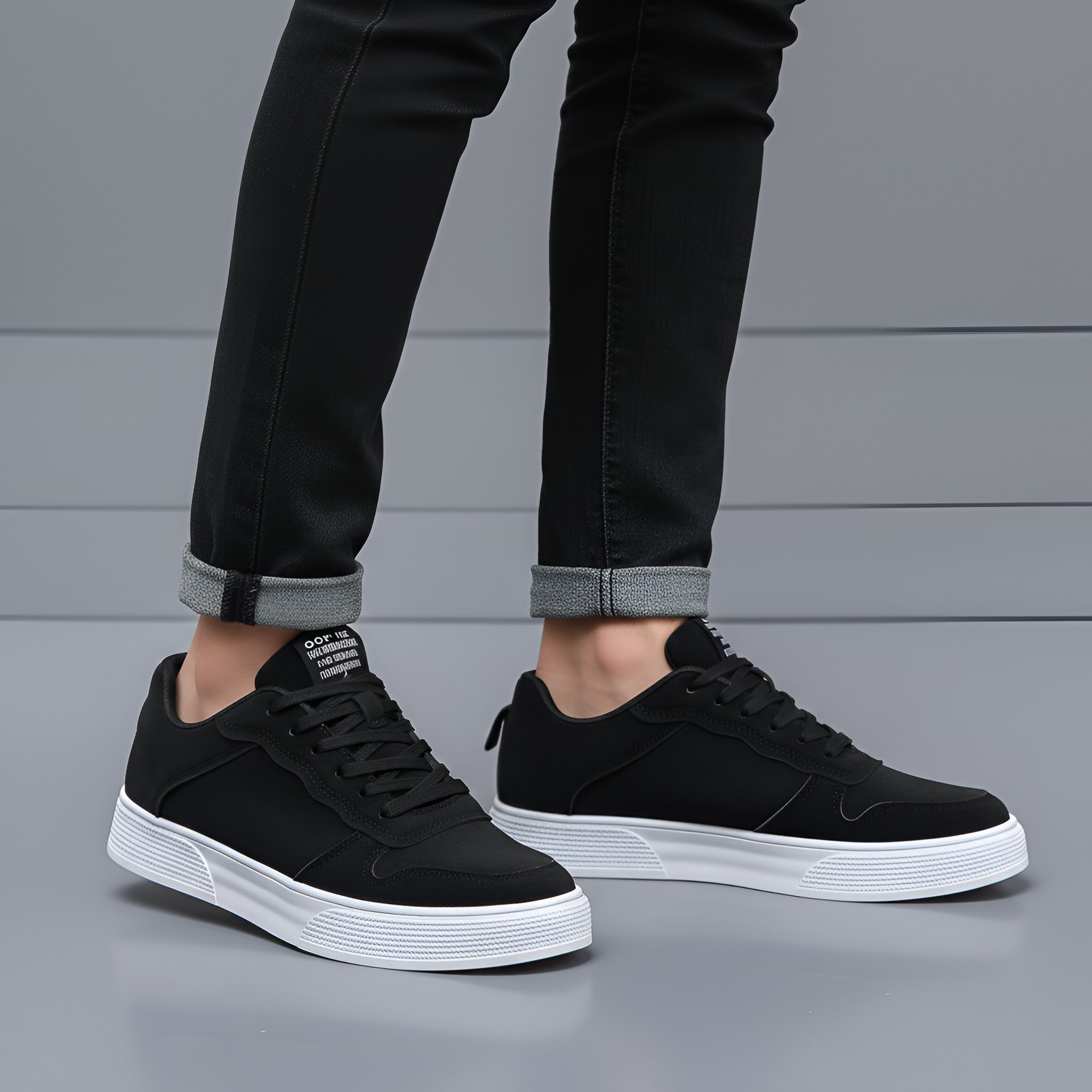 Zapatillas casuales Bellivaro para hombre con cordones y suela gruesa