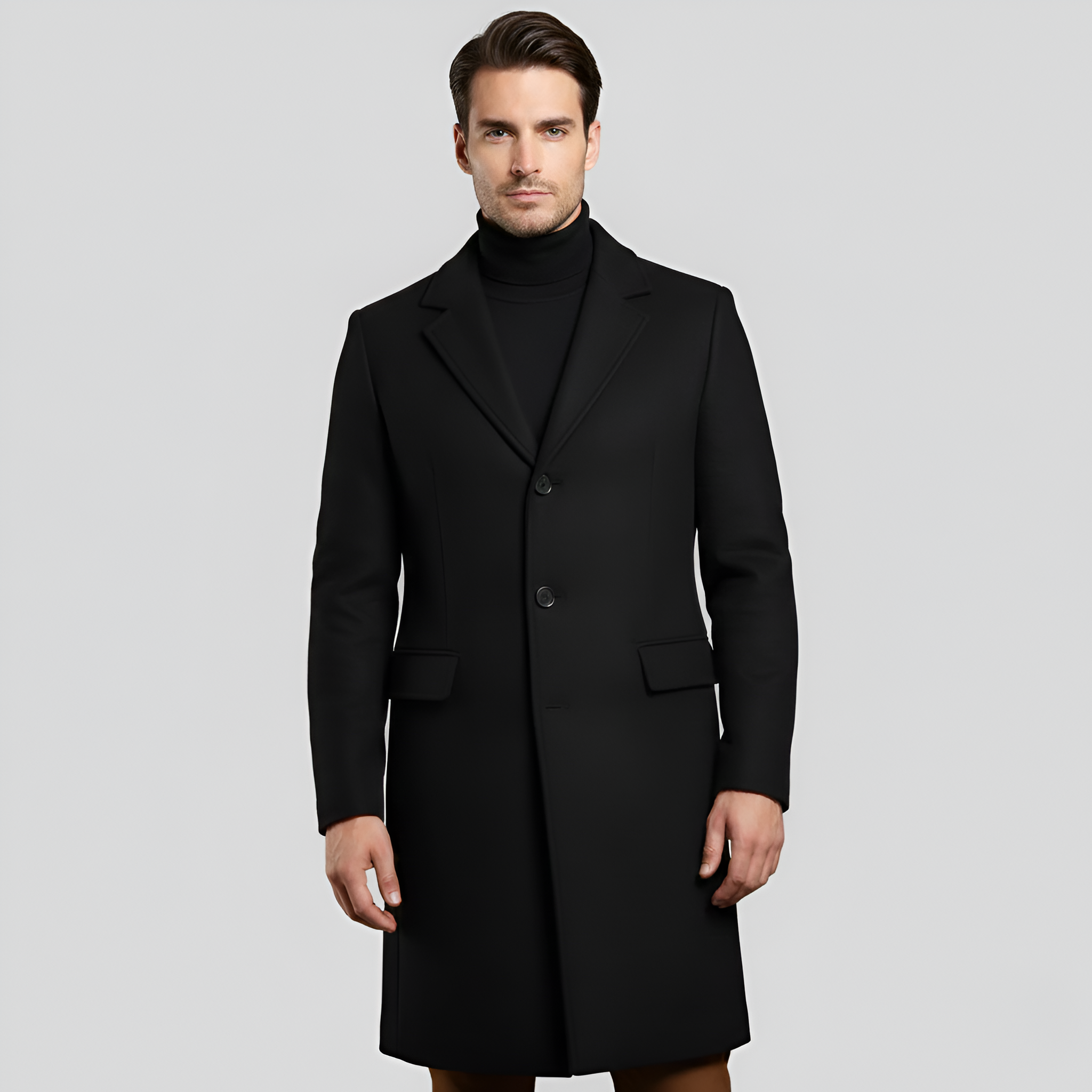 Bellivaro ανδρικό παλτό από μείγμα μαλλιού με κλασική εφαρμογή