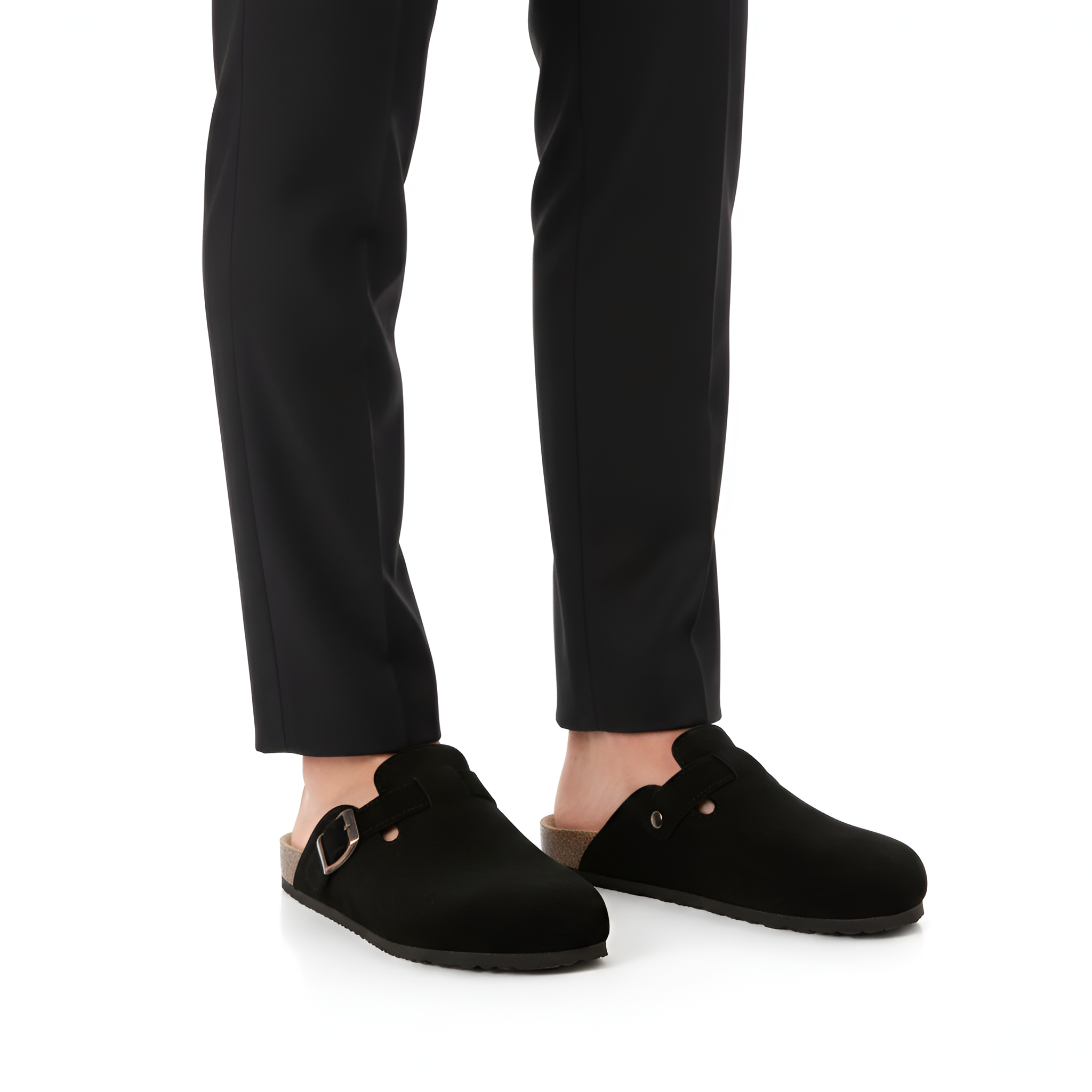 Chaussons pour hommes Bellivaro en daim avec boucle et semelle confortable