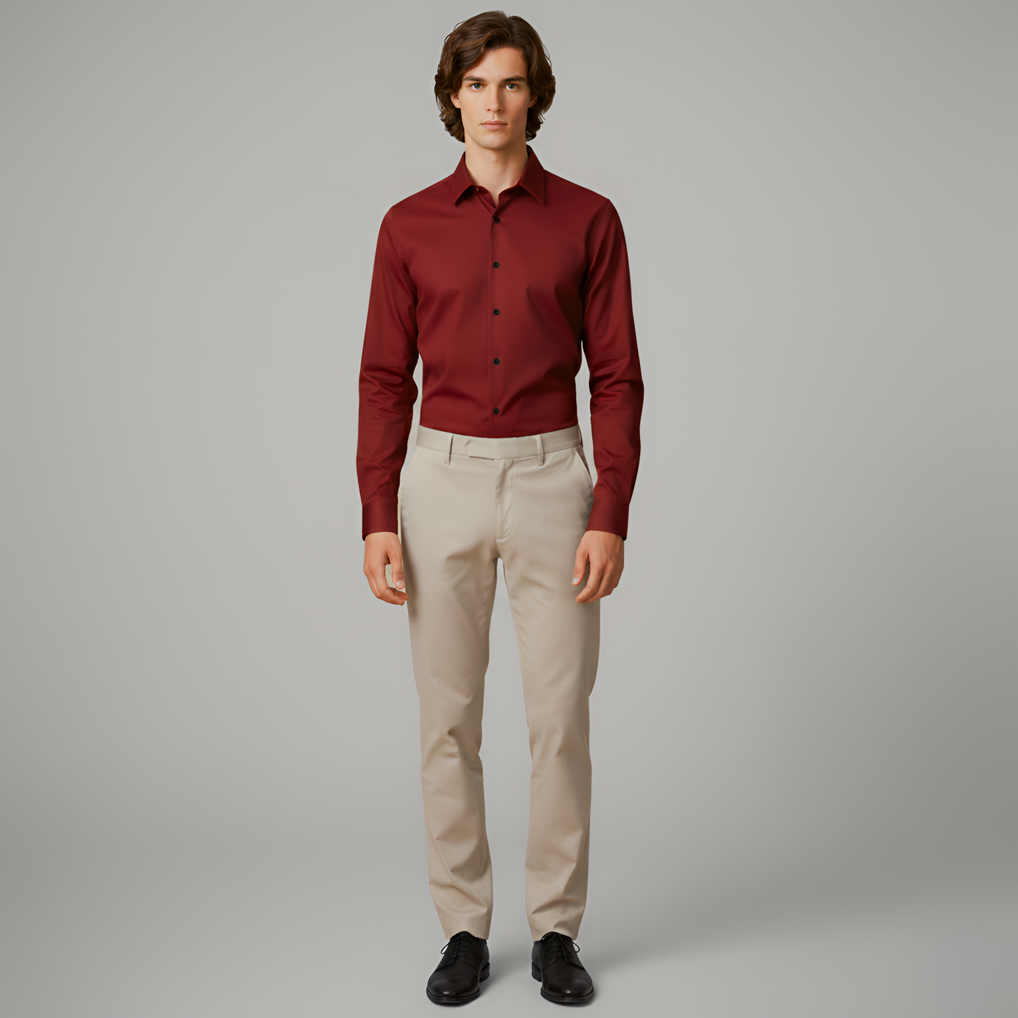 Koszula męska Bellivaro z bawełny z długimi rękawami i klasycznym krojem