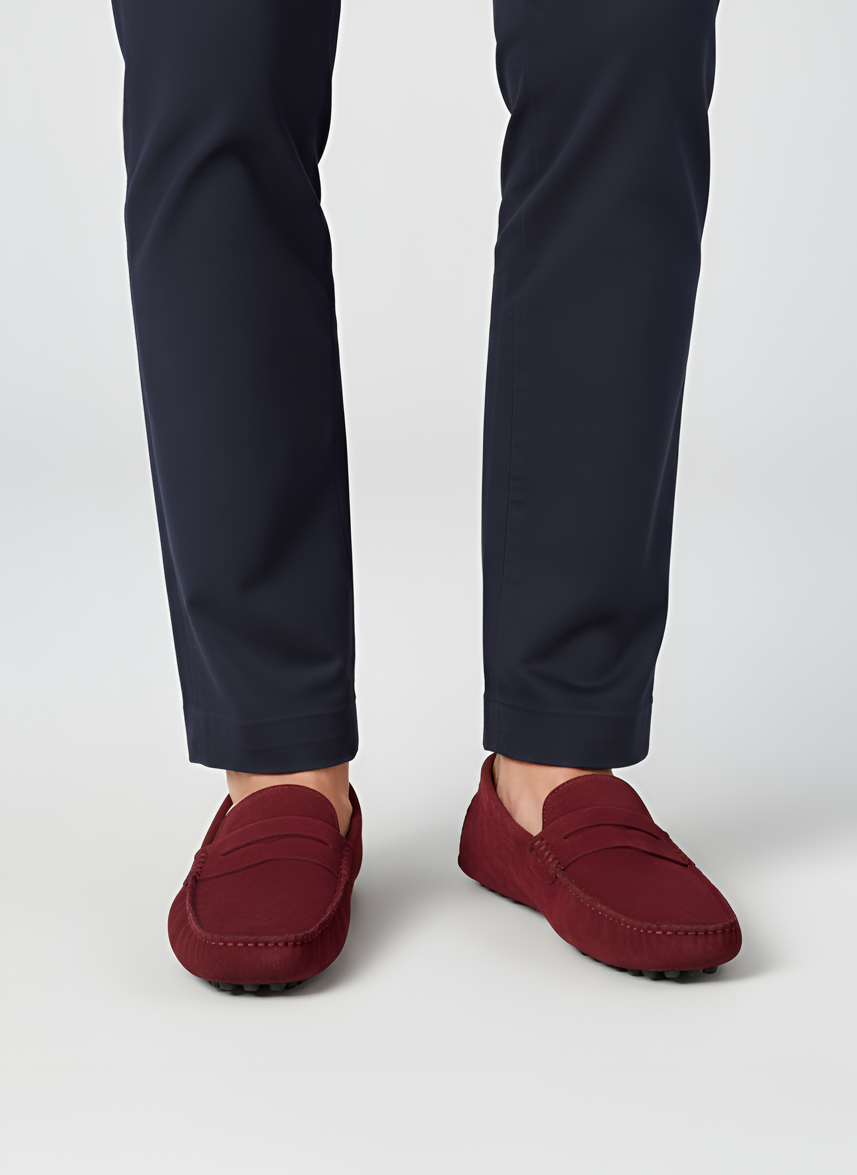 Bellivaro Herre Loafers i Ruskind Komfortable Mokkasiner i Læder