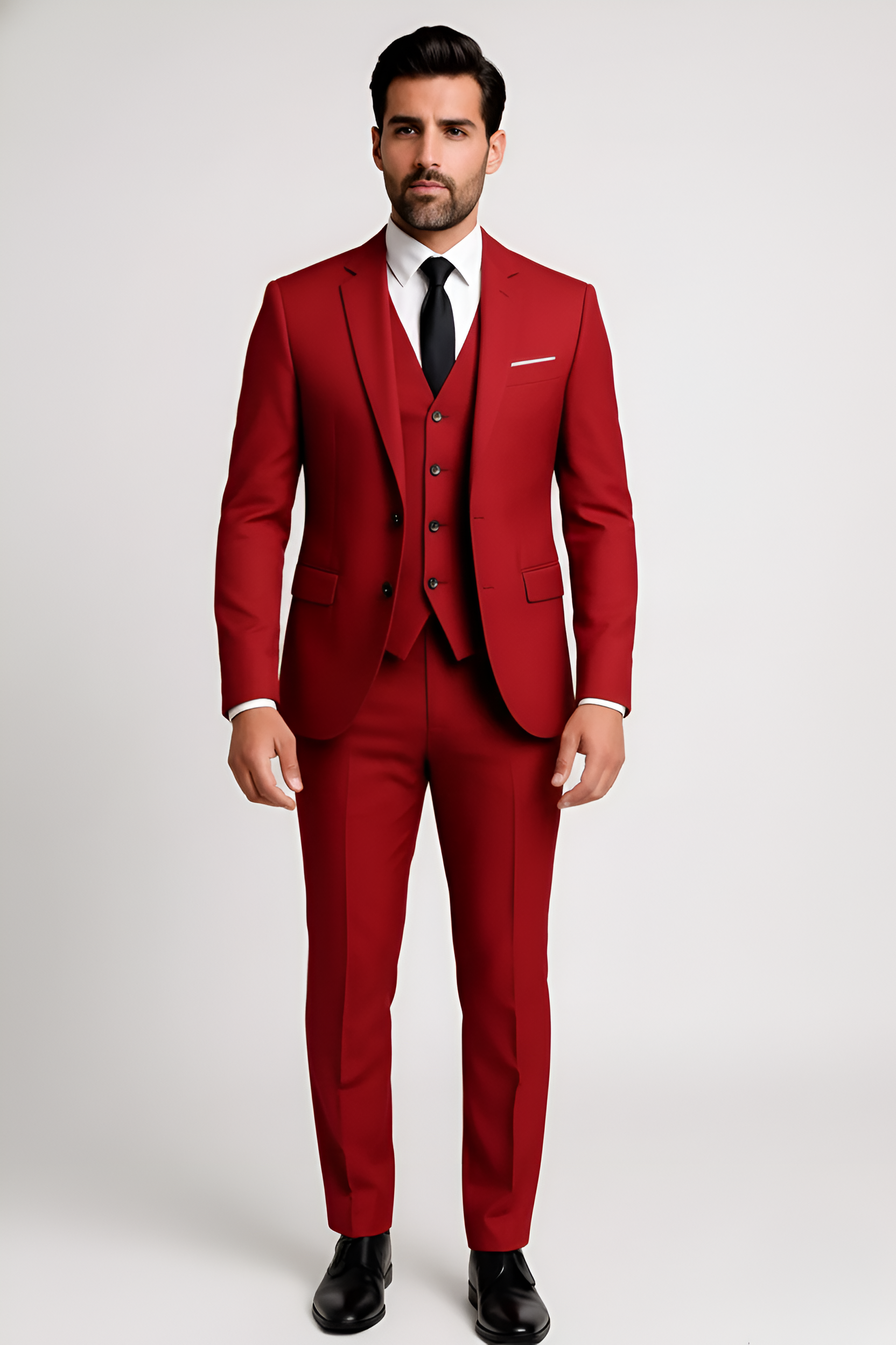 Bellivaro herre jakkesæt i klassisk pasform med vest