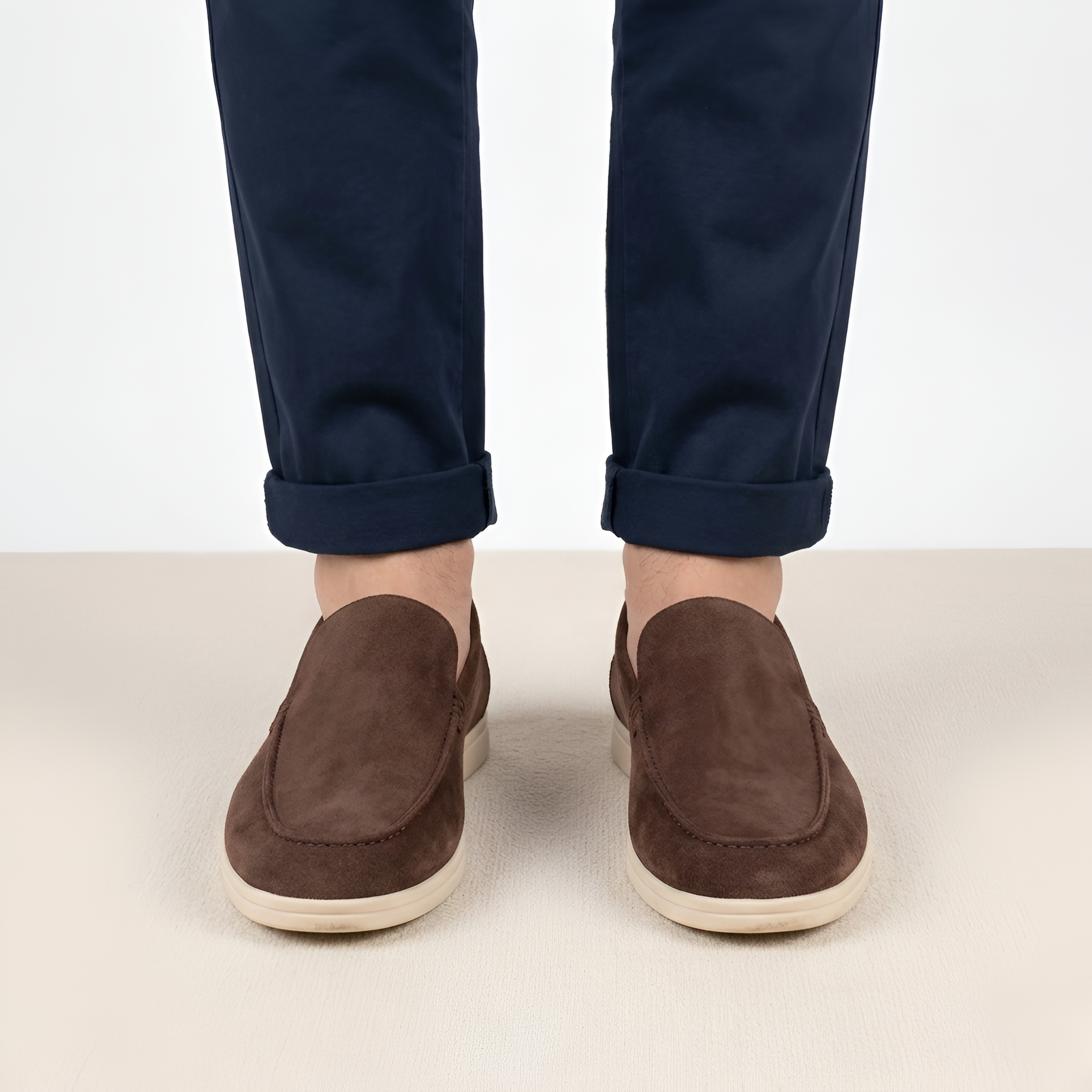 Veroux Mode | Mocasines de ante para hombre – Elegancia Old Money, Sofisticación atemporal en calzado