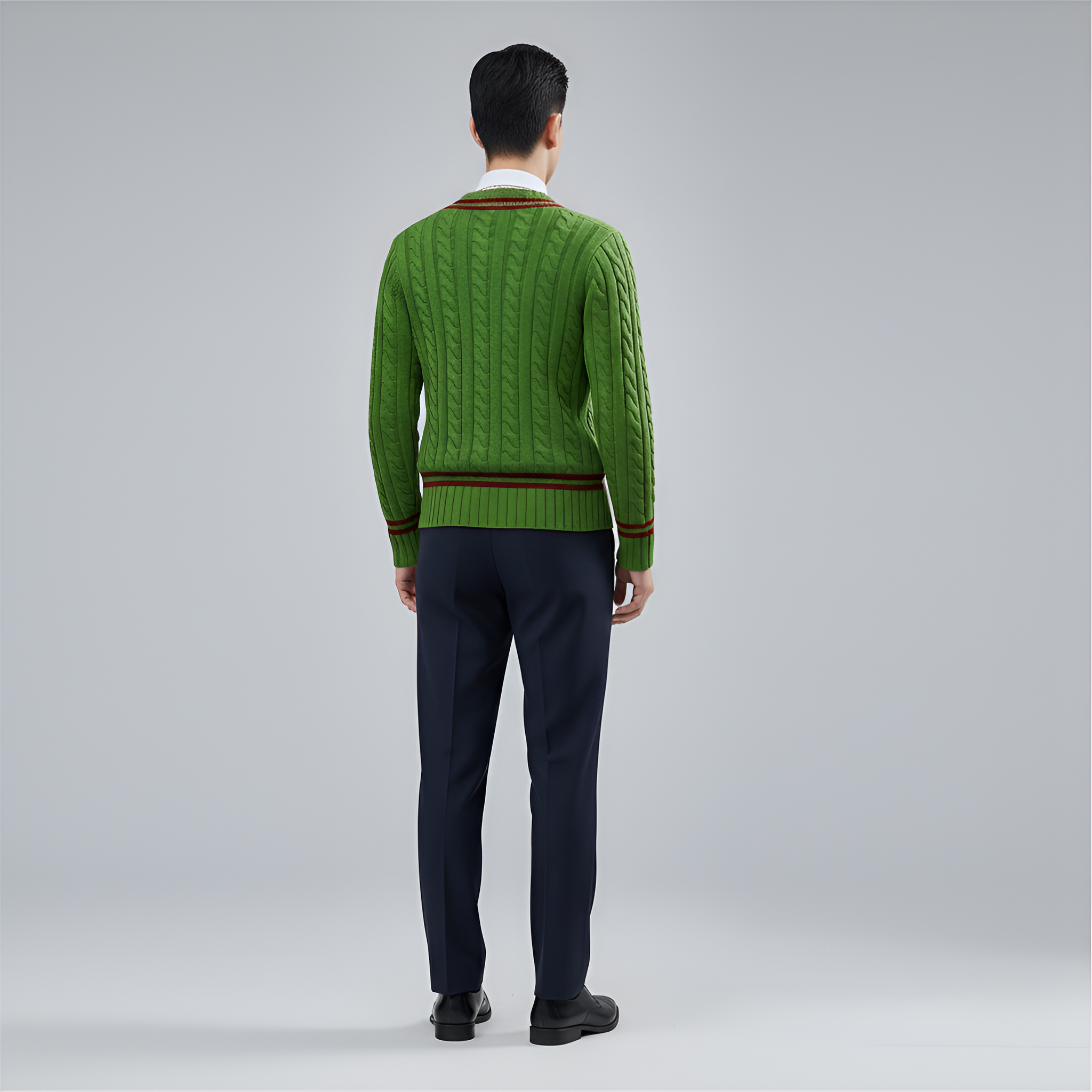 Bellivaro ανδρικό πλεκτό πουλόβερ από βαμβάκι με V-λαιμόκοψη