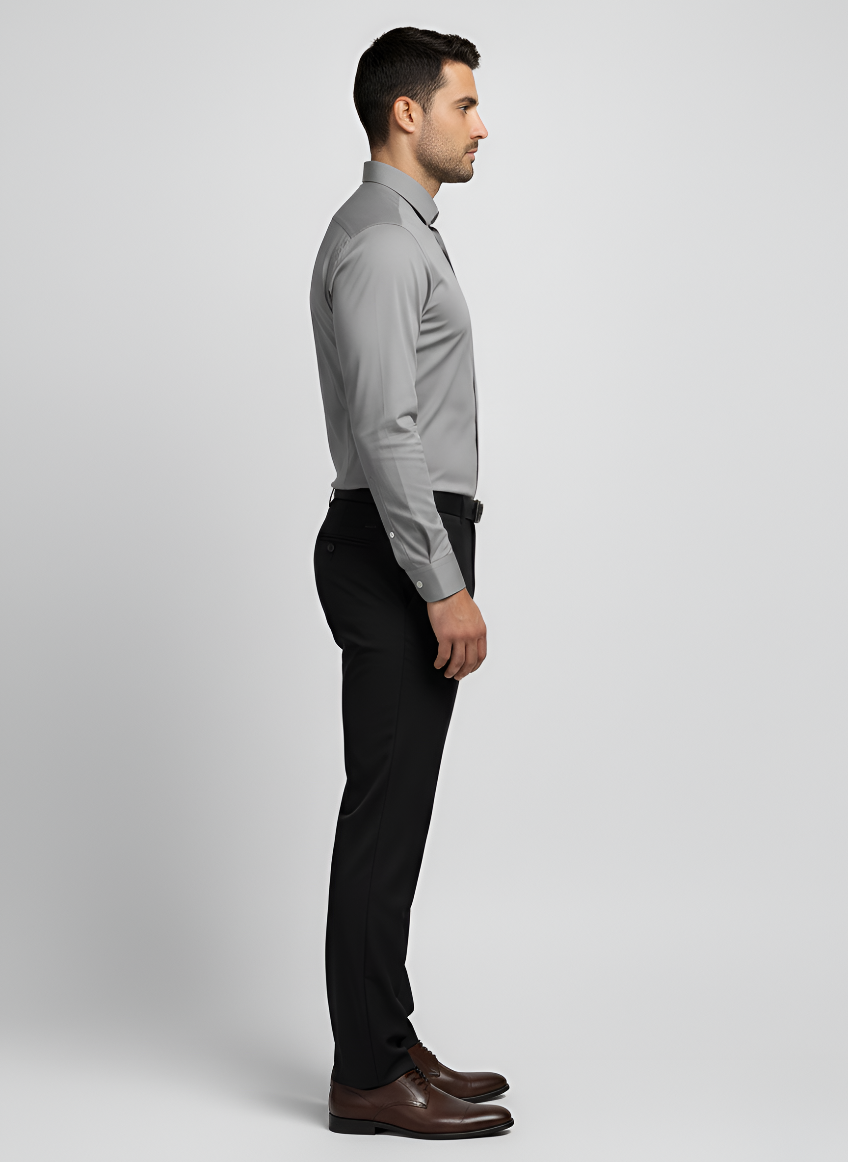 Bellivaro Herre Skjorte Slim Fit Stretch Business Casual Langærmet