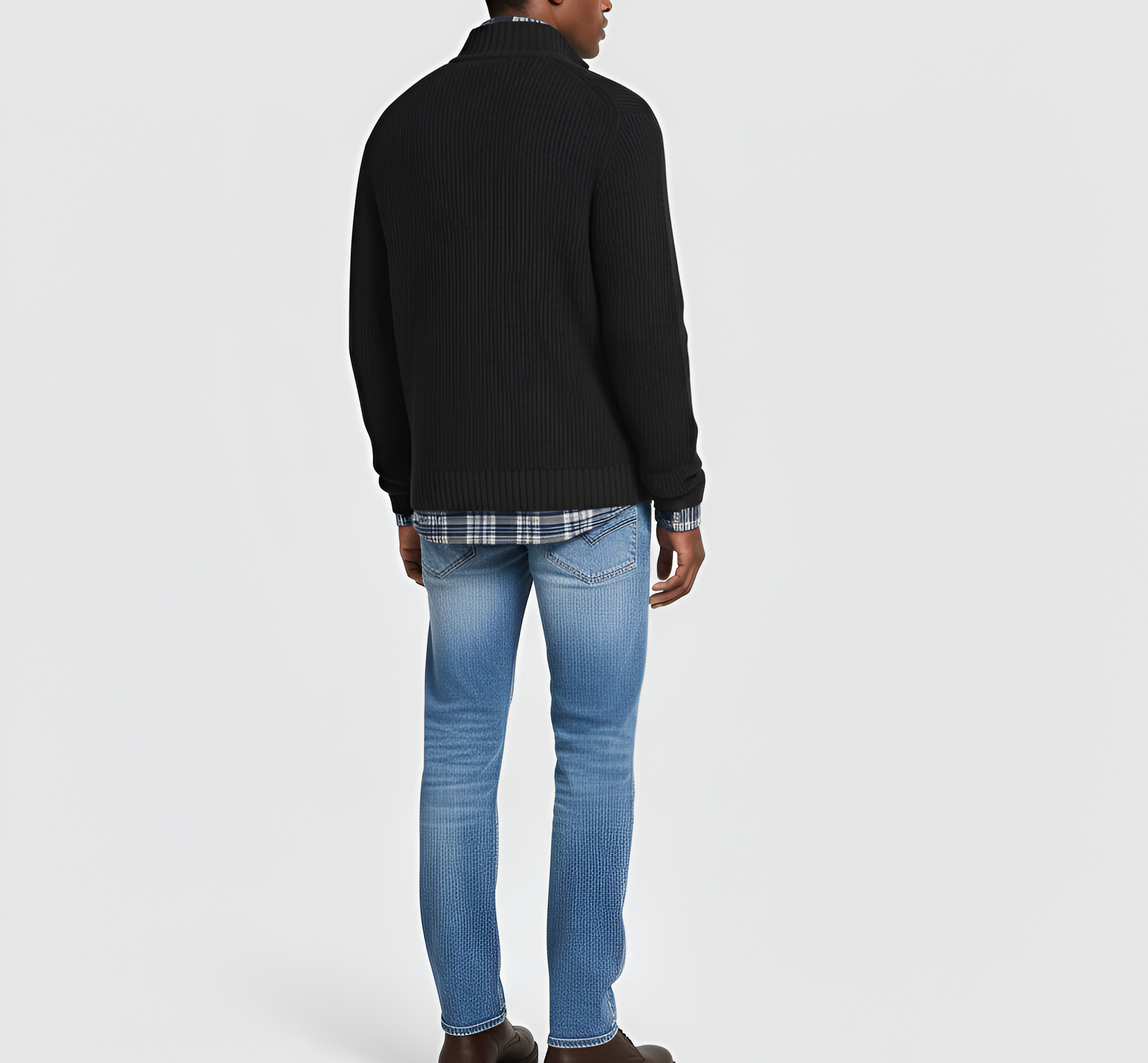 Bellivaro pánsky pletený sveter s polovičným zipsom, dlhý rukáv, voľný strih