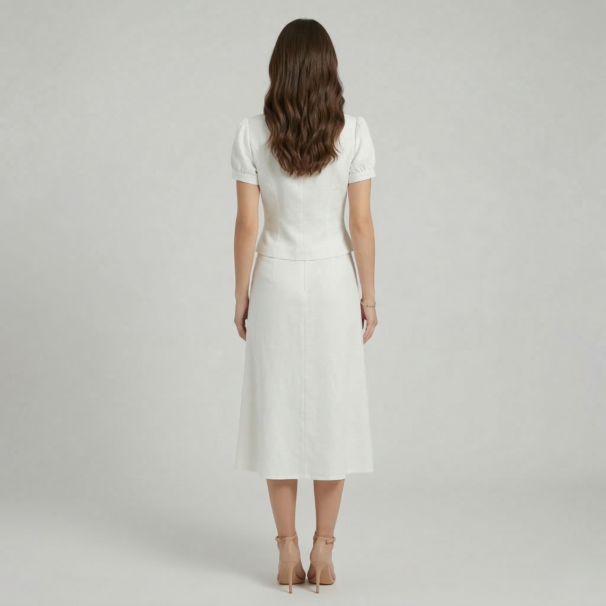 Dámský komplet sako a sukně Elegantní dvoudílný komplet Krátký rukáv sako na párty