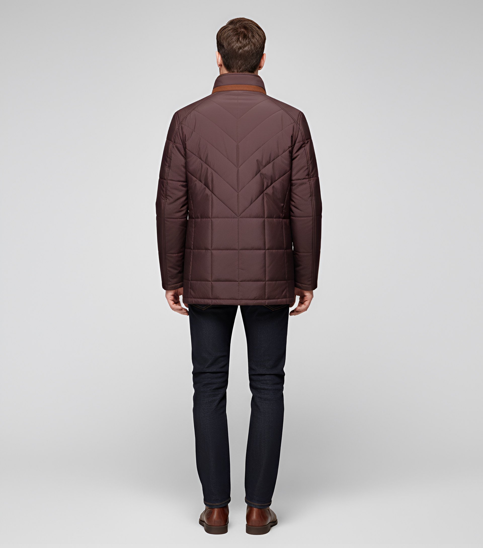 Chaqueta de invierno acolchada para hombre Bellivaro con cremallera y cuello