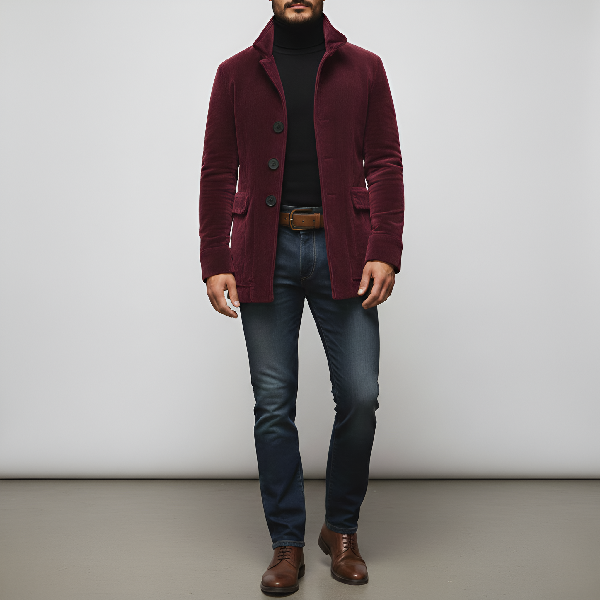 Bellivaro ανδρικό σακάκι από βελούδο με κούμπωμα με κουμπιά