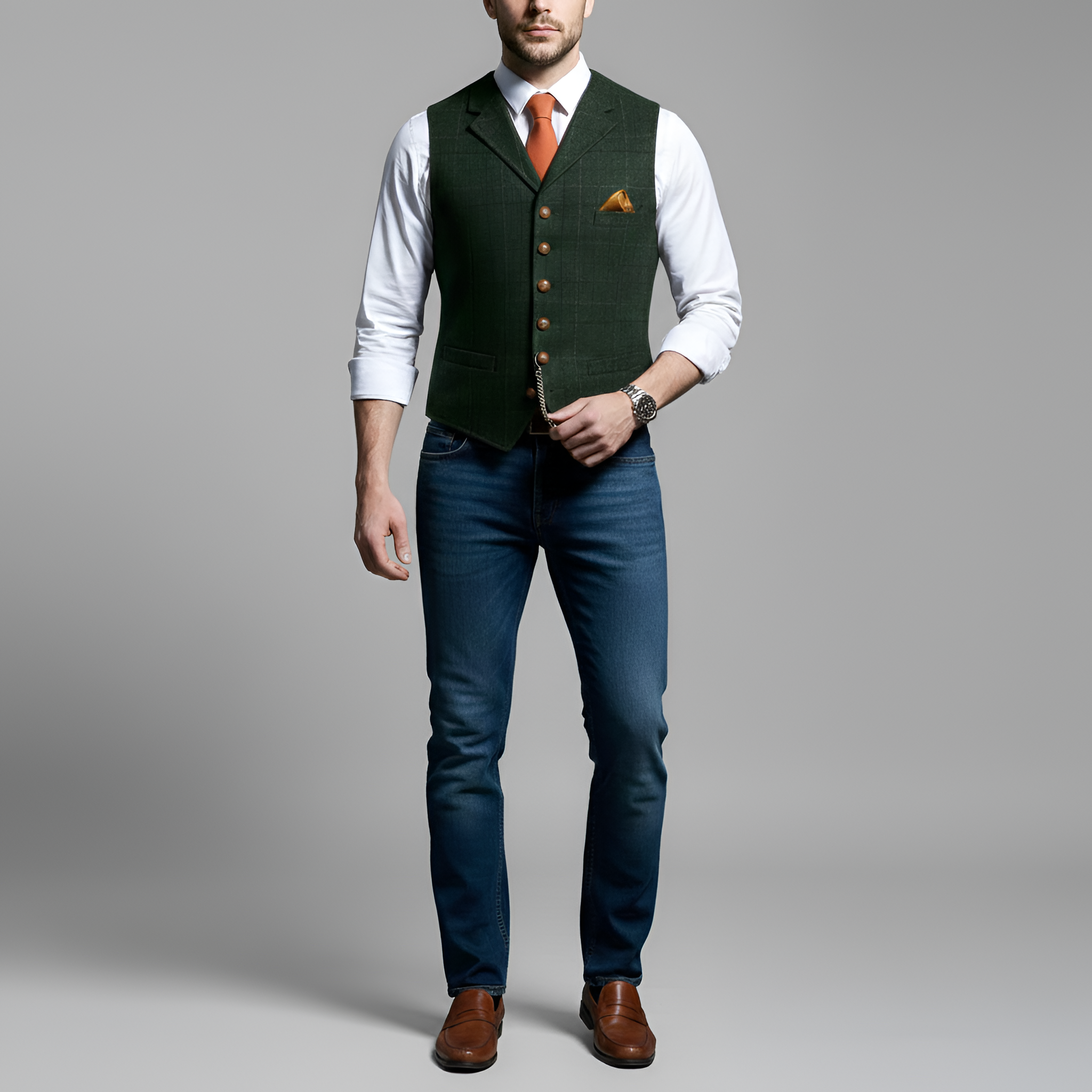 Gilet homme Bellivaro en laine, classique, coupe sur mesure