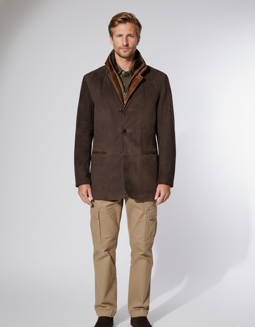 Chaqueta Bellivaro para hombre en mezcla de lana para otoño e invierno