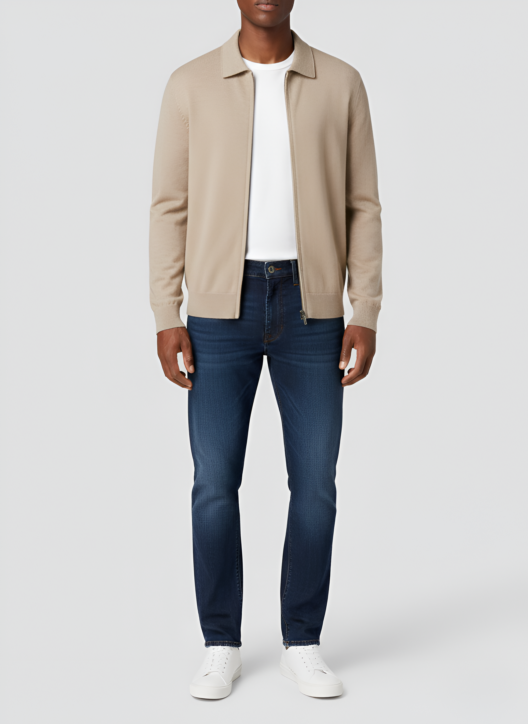 Bellivaro ανδρική μερινό μάλλινη ζακέτα με φερμουάρ